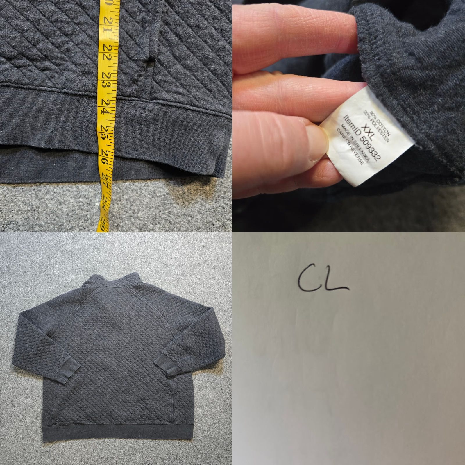 Vintage LL Bean Sweater Mens 2XL Gray Quilted Mock Neck Sweatshirt Pockets Casual Size US XXL / EU 58 / 5 - 8 Thumbnail