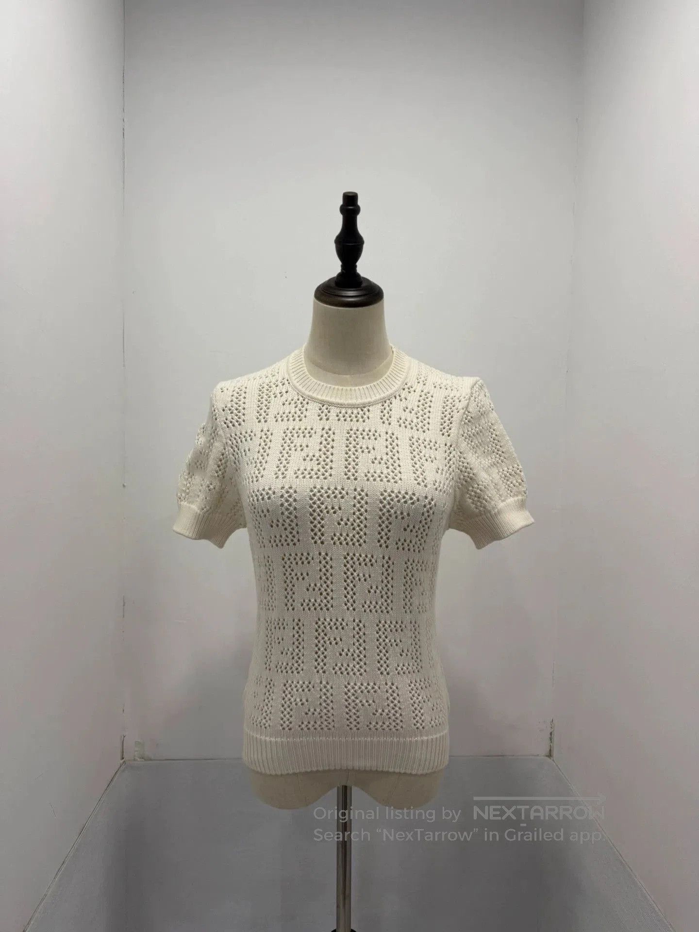 Fendi fendi ff cutout knit short sleeve top. Size US L / EU 52-54 / 3 - 1 Thumbnail