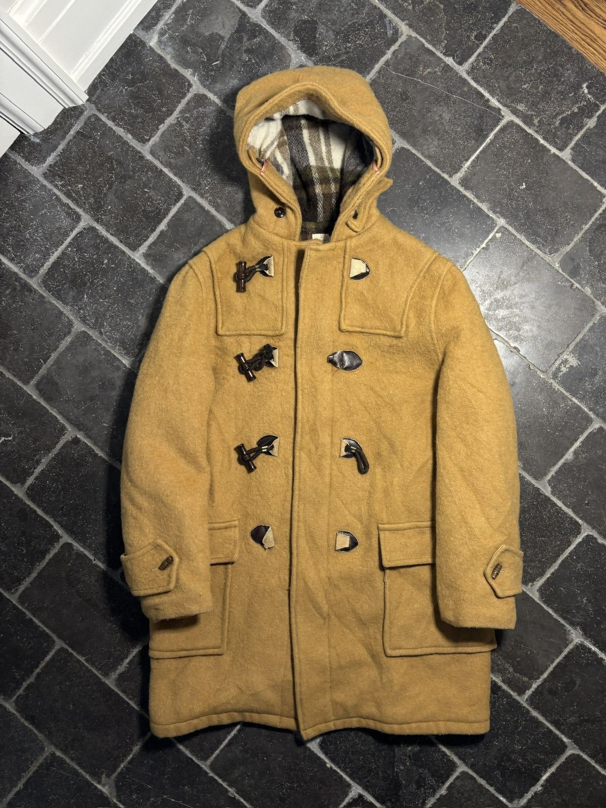 Hudsons Bay Vintage Hudsons Bay Wool Duffle Coat Hooded Parka Canada Size US S / EU 44-46 / 1 - 2 Thumbnail