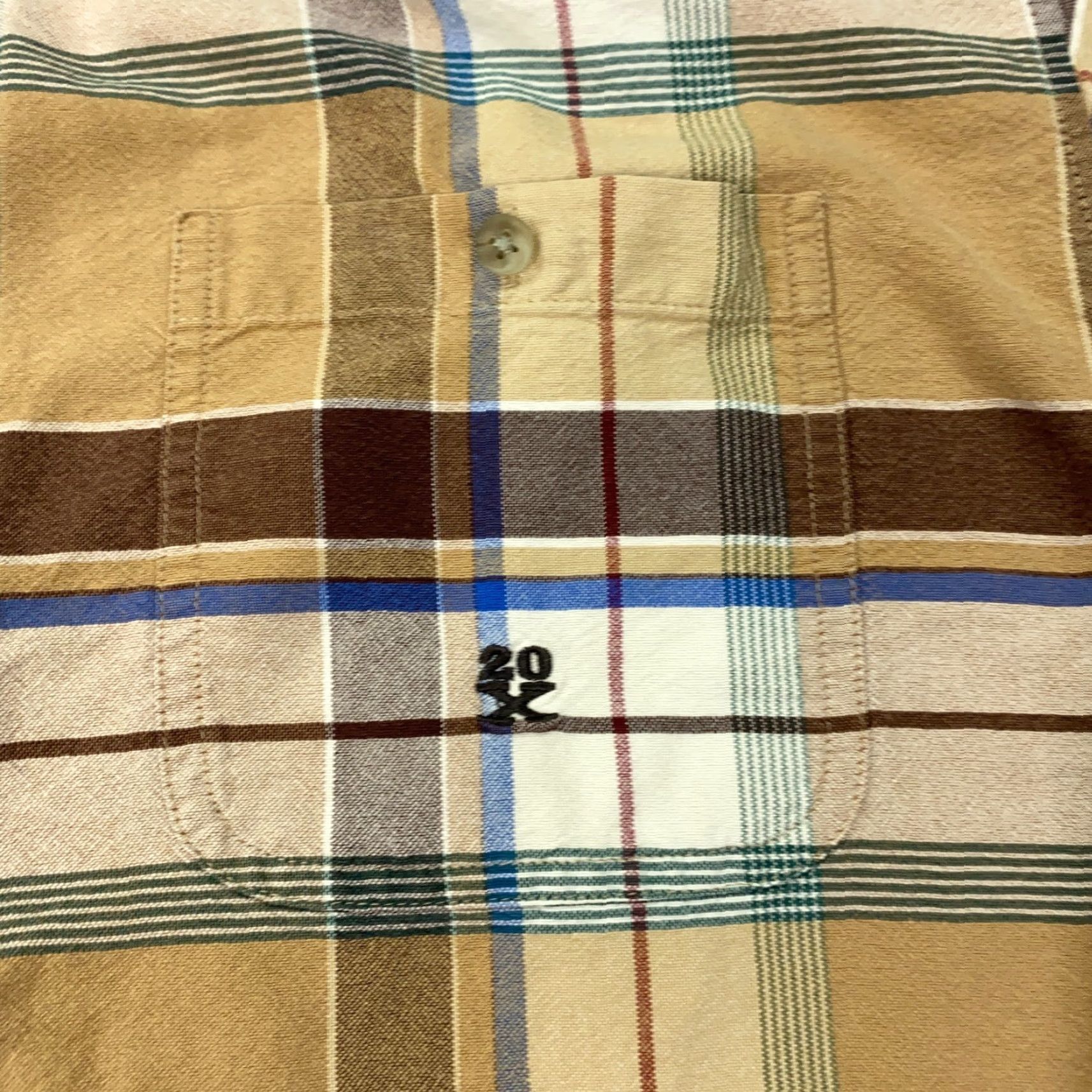 Wrangler WRANGLER Shirt Mens Large Brown Plaid Flannel 20X Cowboy Western Casual Workwear Long Sleeve Button-Up Cotton Plaid 90s Theme Mens Size US L / EU 52-54 / 3 - 3 Thumbnail