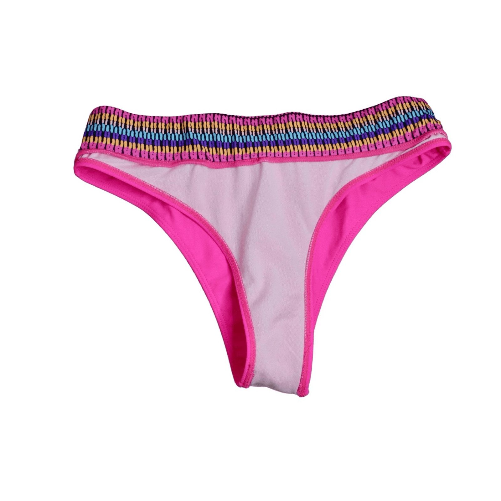 Shein Shein High Waist Pink Tribal Waist Cheeky Swim Bottom LARGE Size L / US 10 / IT 46 - 4 Thumbnail