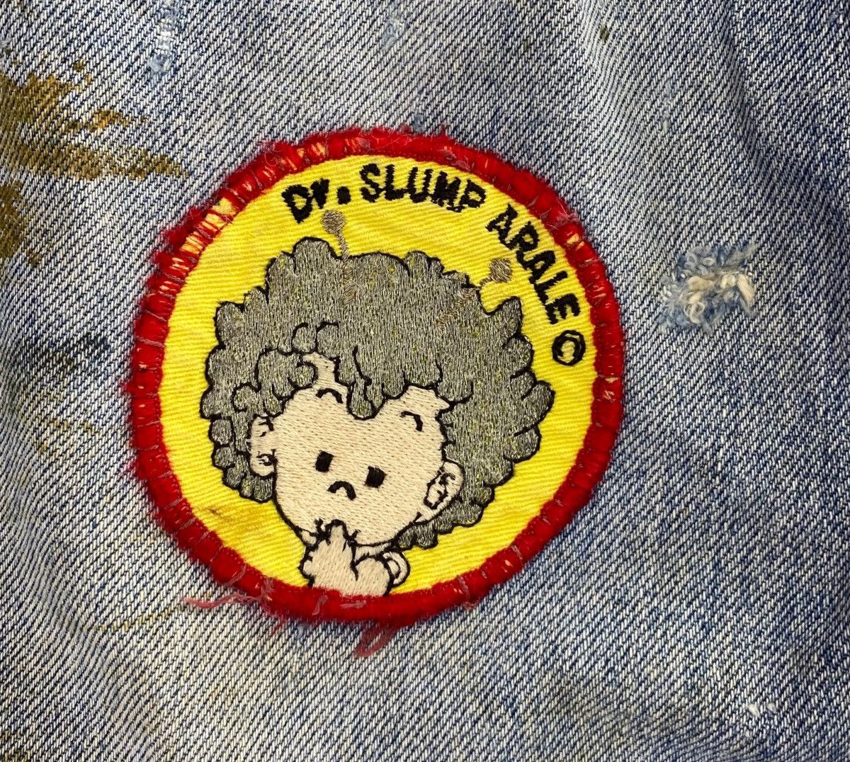 Japanese Brand Japanese Brand Faded Wide Leg Jeans with Dr. Slump Patch Size US 31 - 9 Thumbnail