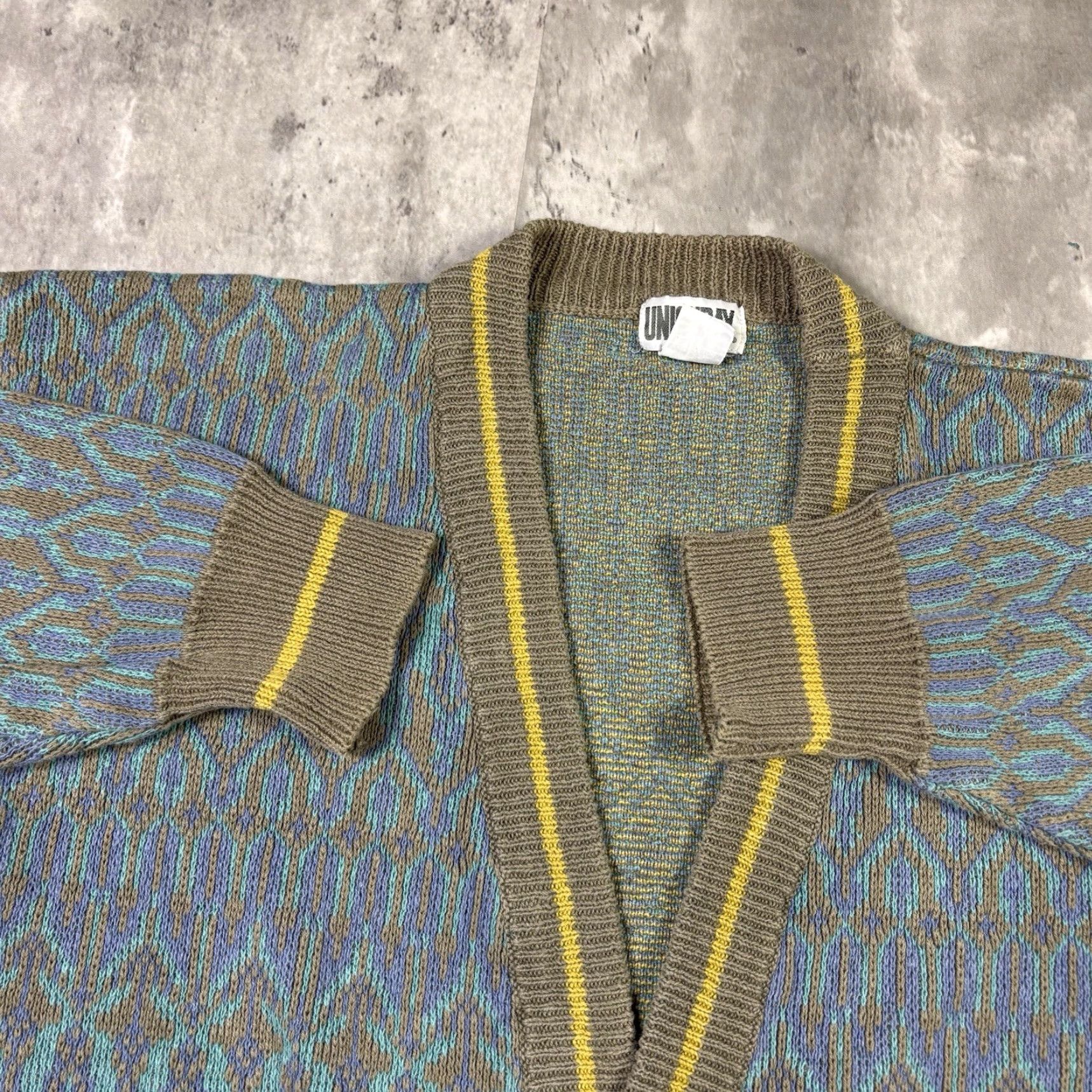 Vintage VINTAGE UnionBay Cardigan Sweater Knit Striped Abstract Geometric Pattern sz S Women Size S / US 4 / IT 40 - 5 Thumbnail