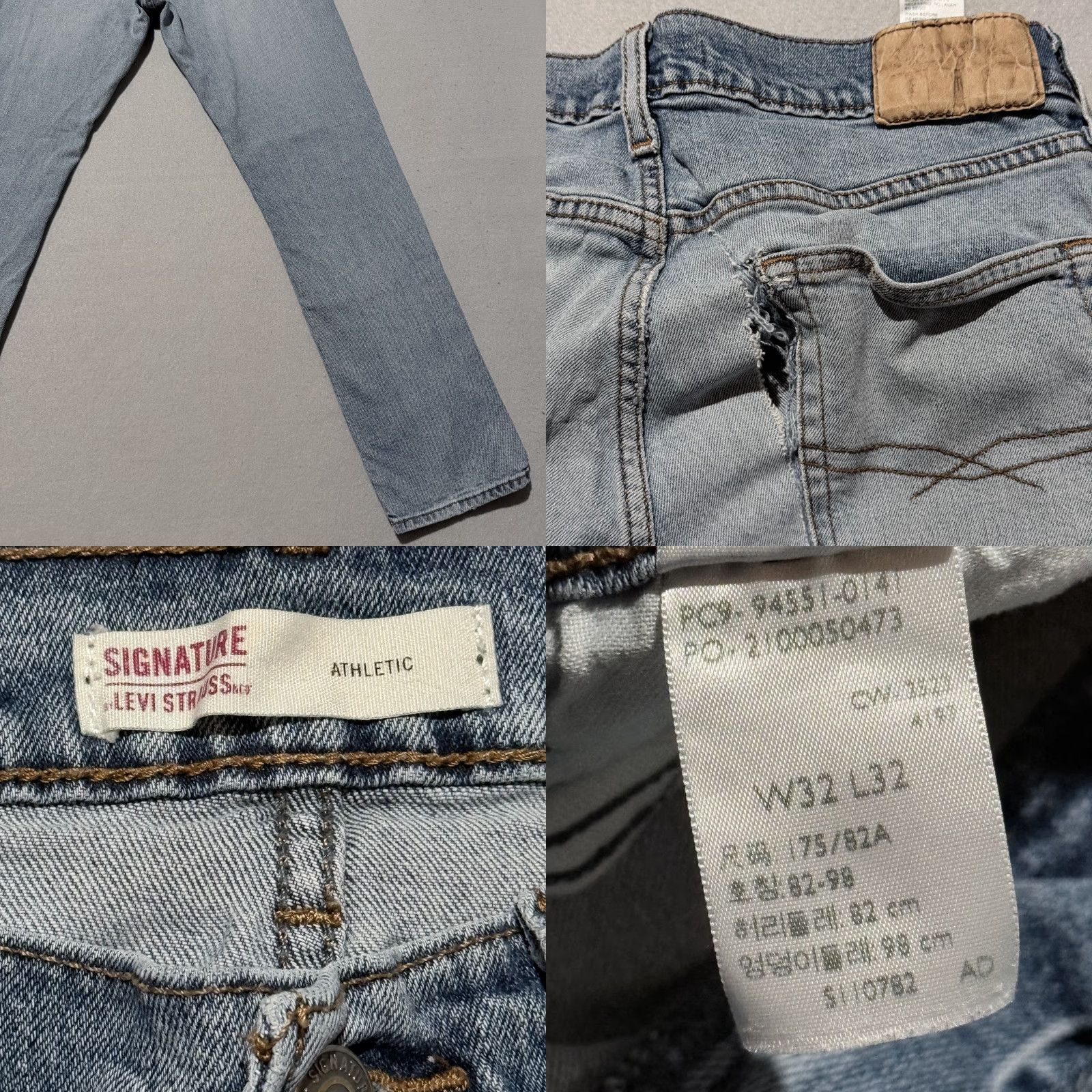 Vintage Signature by Levi Strauss & Co. Athletic Jeans Men Blue Denim Straight 32X32 Size US 32 / EU 48 - 8 Thumbnail