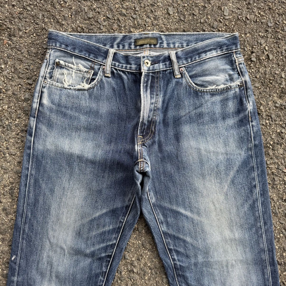 Japanese Brand VINTAGE JAPANESE STRAIGHT FADED JEAN DENIM PANTS Size US 35 - 2 Thumbnail