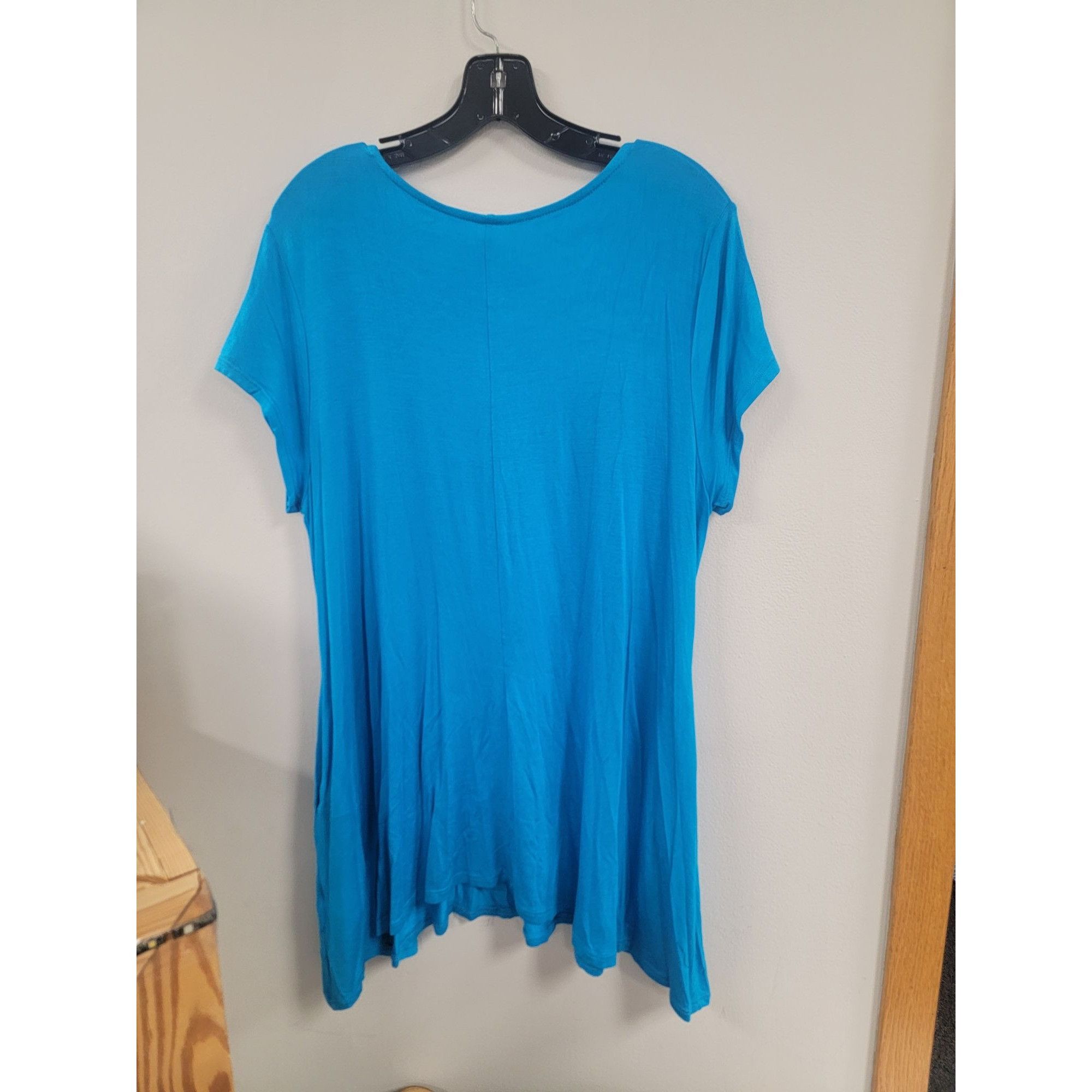 Other Womens 3XL Blue Short Sleeve Tunic Top With Pockets Size 3XL / US 20-22 - 5 Thumbnail
