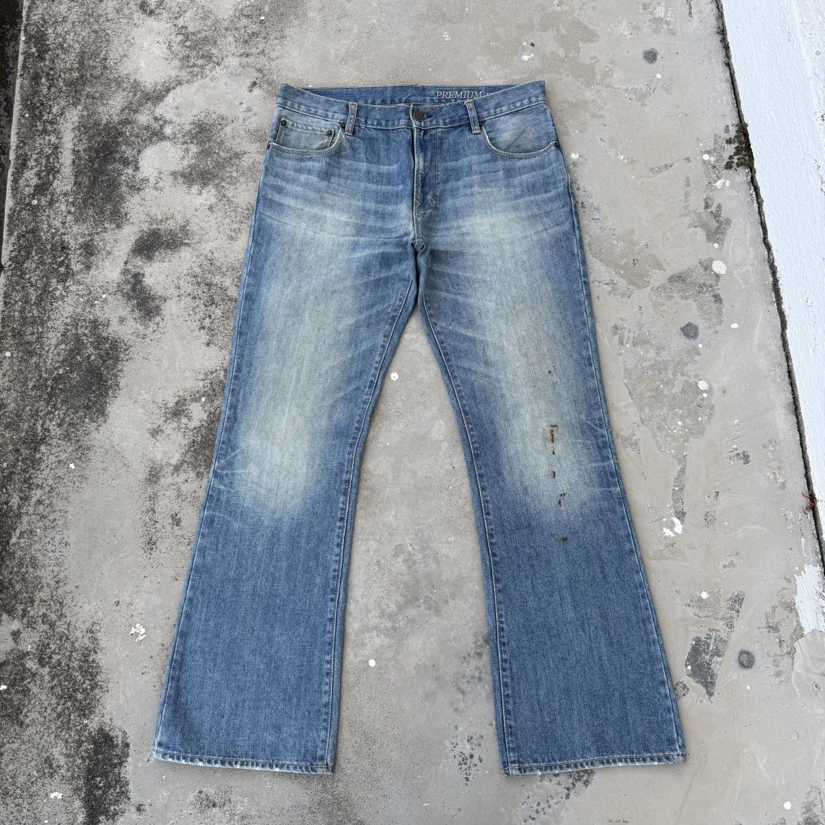 Gap Vintage Gap Flare Bootcut Faded Denim Jean Pants W35x30.5 Size US 35 - 1 Thumbnail