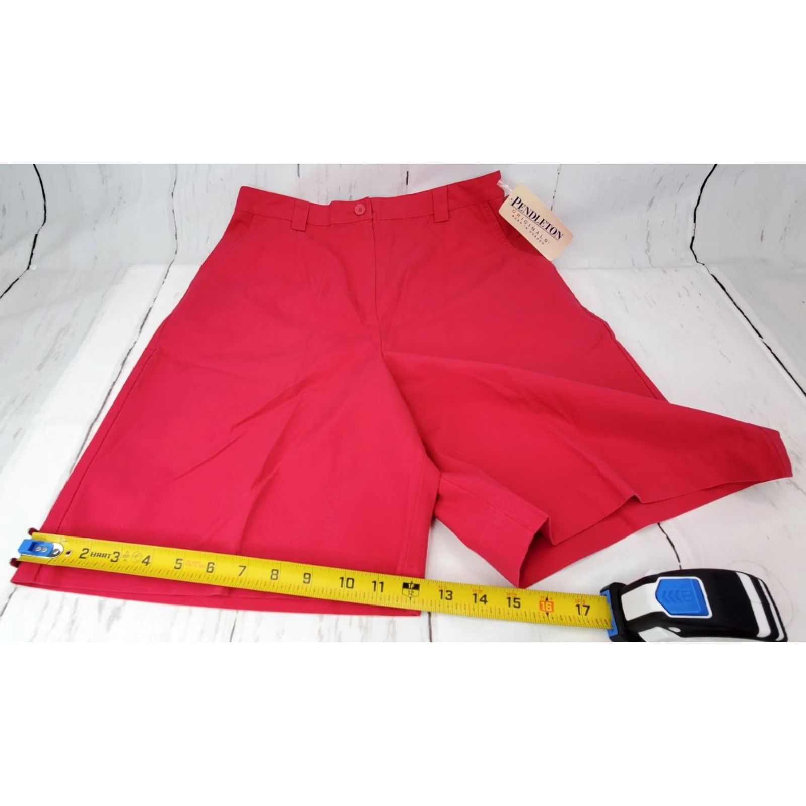 Pendleton VINTAGE Pendleton Originals Chino Shorts Womens 10 Pink Cotton NWT 8” Inseam HH48437 Size 32" / US 10 / IT 46 - 3 Thumbnail