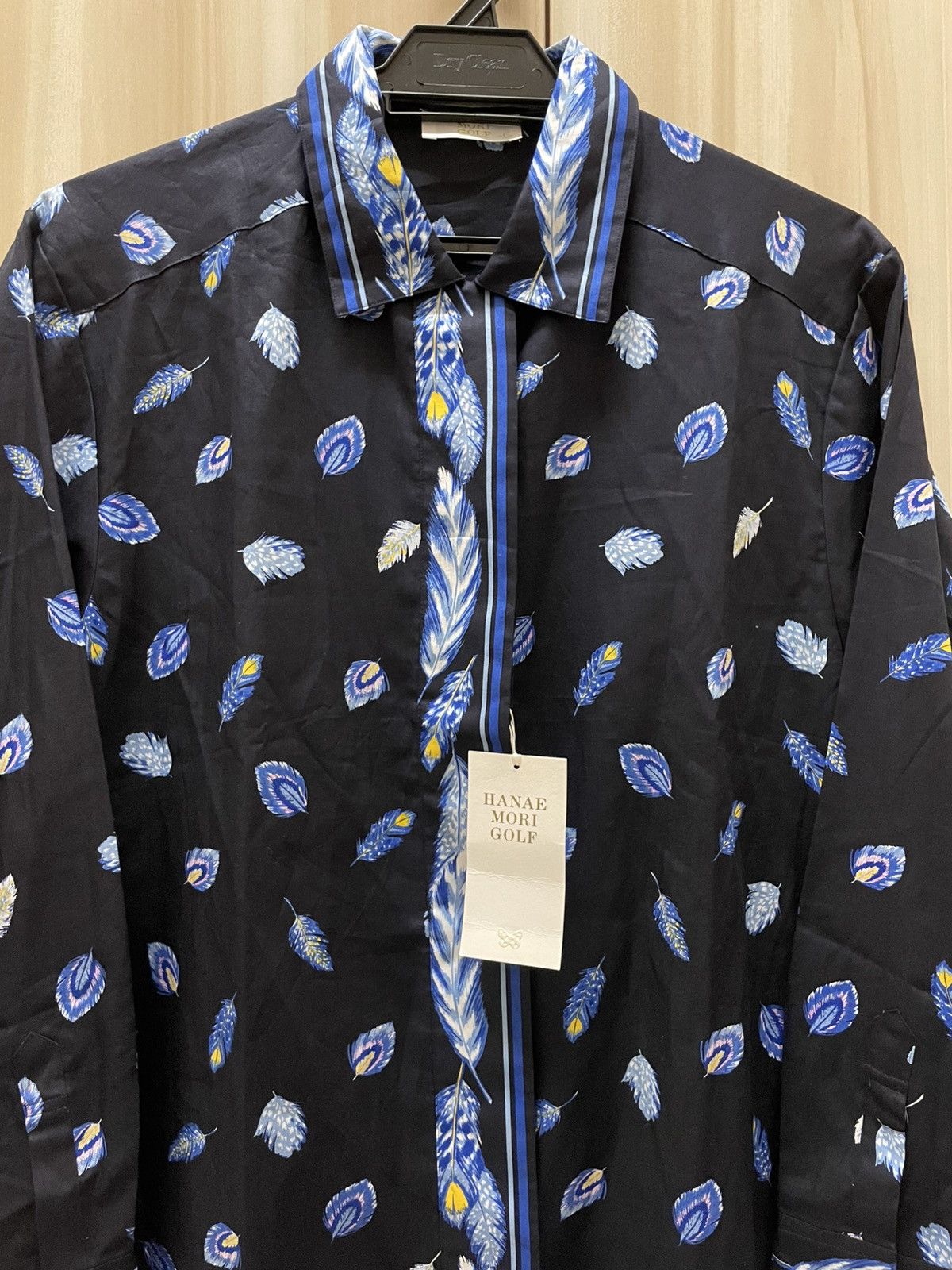 Hanae Mori Hanae Mori Golf Full Print Feather Motif Shirt Size L / US 10 / IT 46 - 2 Thumbnail