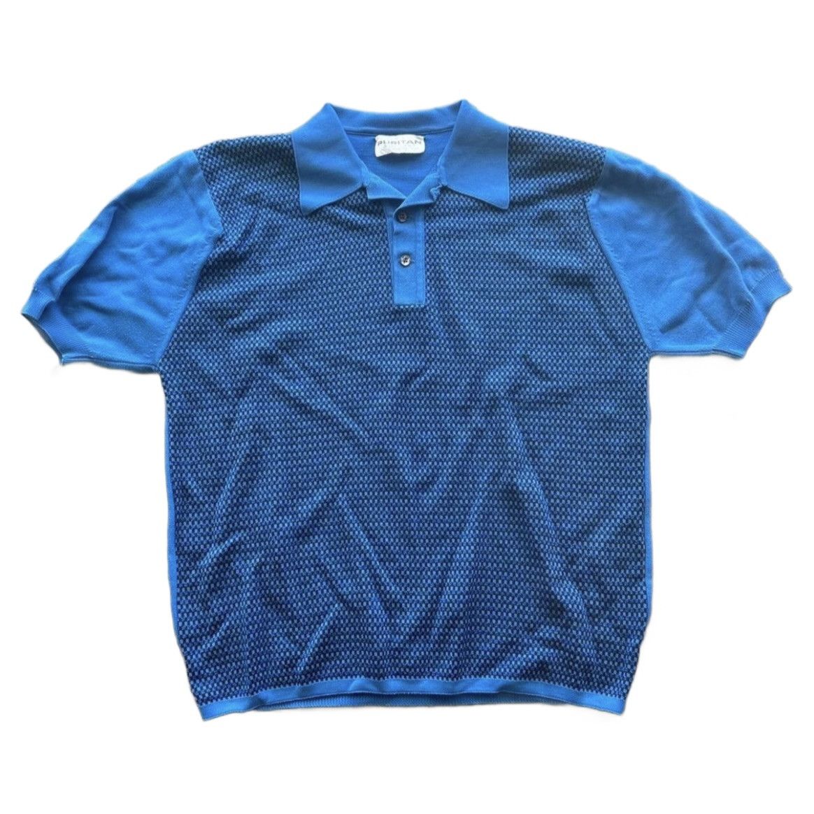 Other 1960s 70s puritan blue button up polo shirt Size US M / EU 48-50 / 2 - 1 Thumbnail