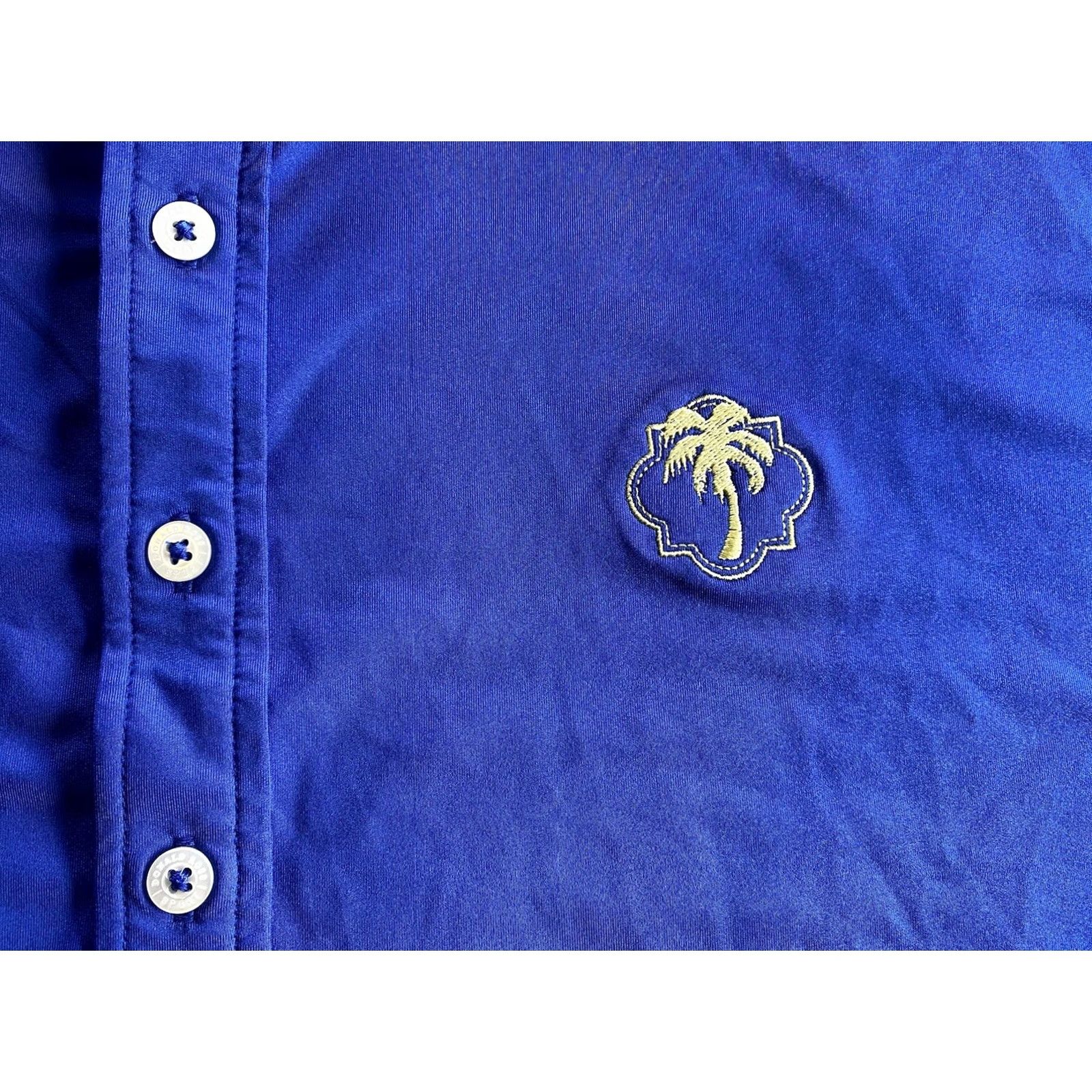 Vintage Donald Ross Sportswear Polo Shirt Palm Tree Mens 2XL Blue Golf Shirt Polo Men 2XL Size US XXL / EU 58 / 5 - 4 Thumbnail