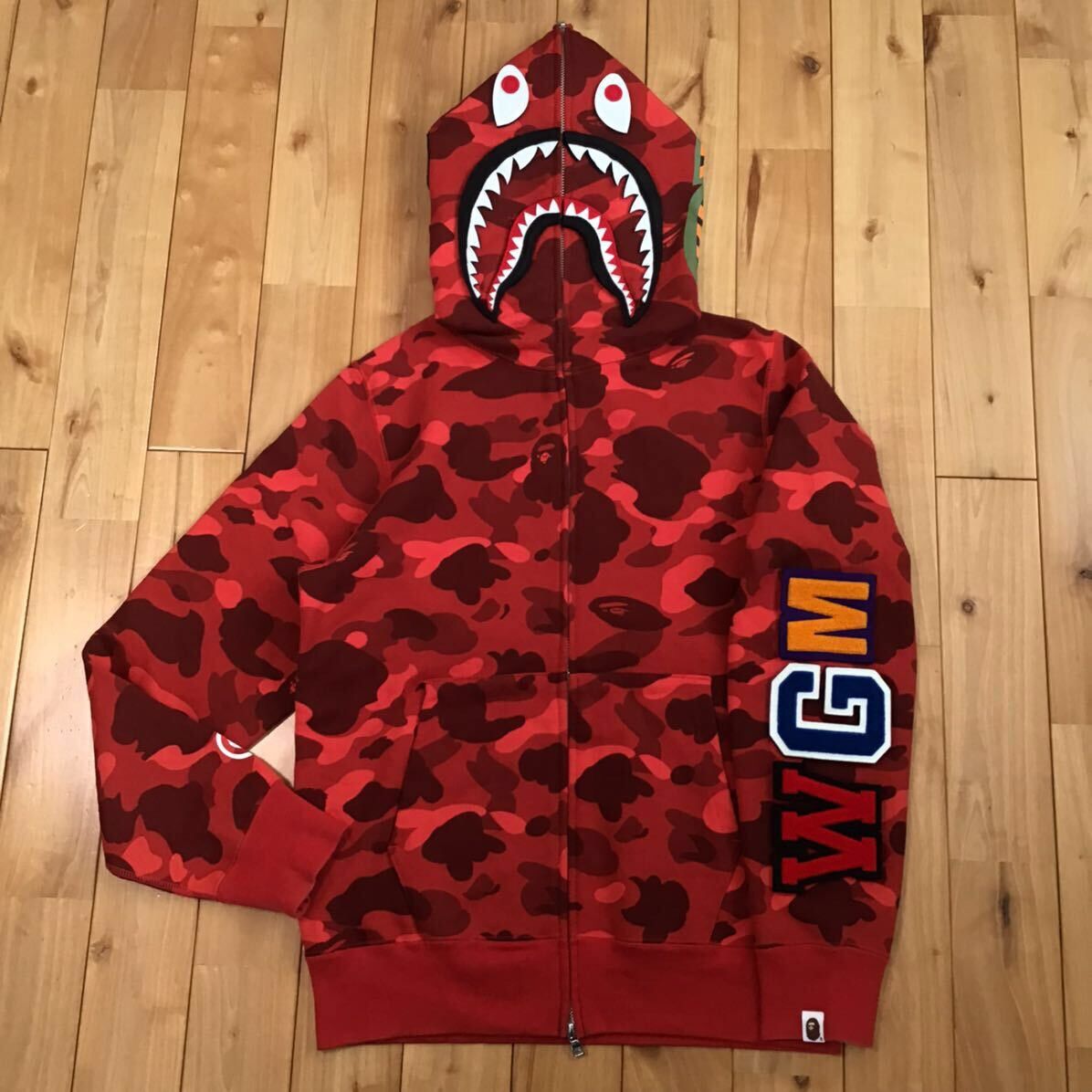 Bape BAPE DETACHABLE Red camo Shark full zip hoodie a bathing ape Grailed