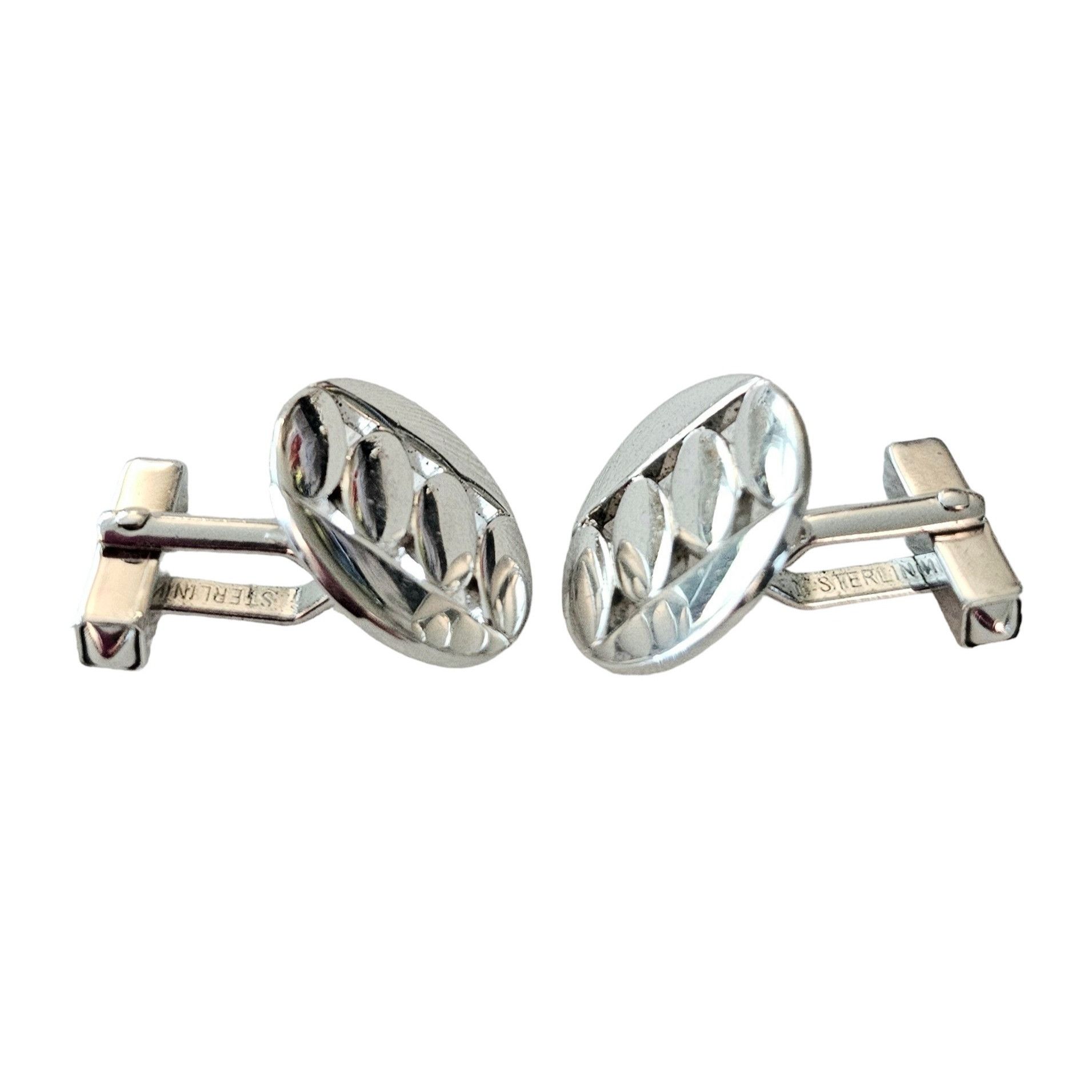 Other Swank Sterling Silver Round Cufflinks. Signed L115 Size ONE SIZE - 1 Thumbnail