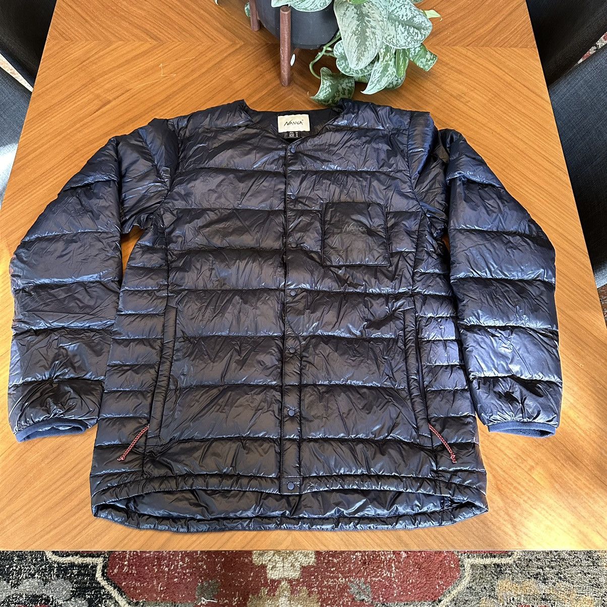 image of Nanga Down Jacket Shirt in Blue, Men's (Size Small)