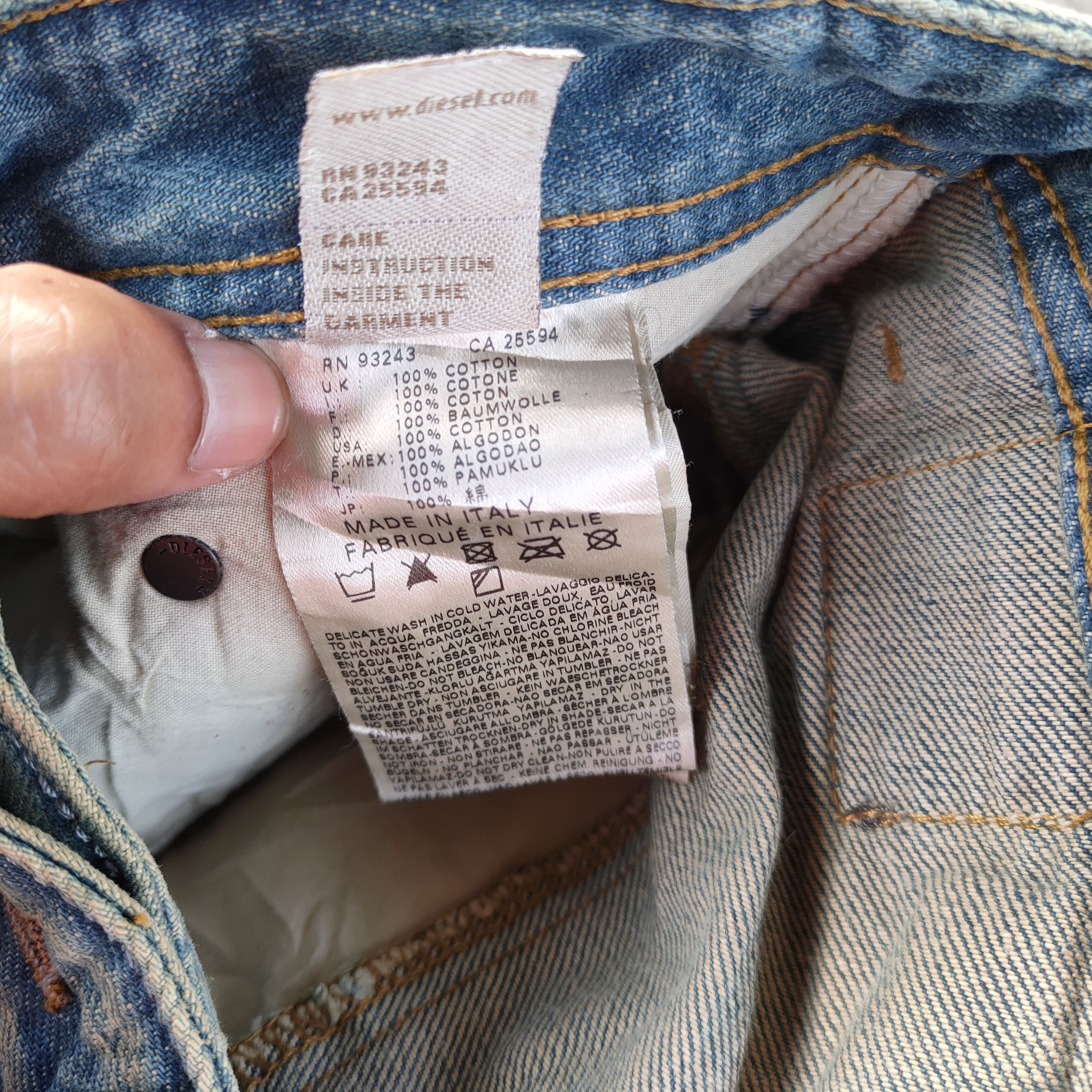 Diesel VINTAGE RUSTY DIESEL DISTRESSED JEAN DENIM PANTS Size US 29 - 14 Thumbnail