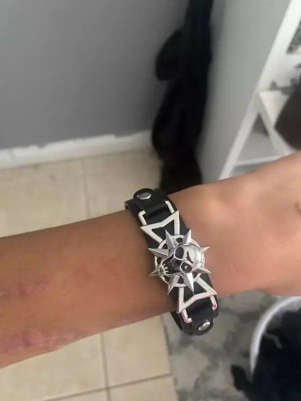 High Sport × Jewelry Skeleton Skull Punk Gothic Leather Buckle Bracelets🔥🔥🔥 Size ONE SIZE - 4 Thumbnail