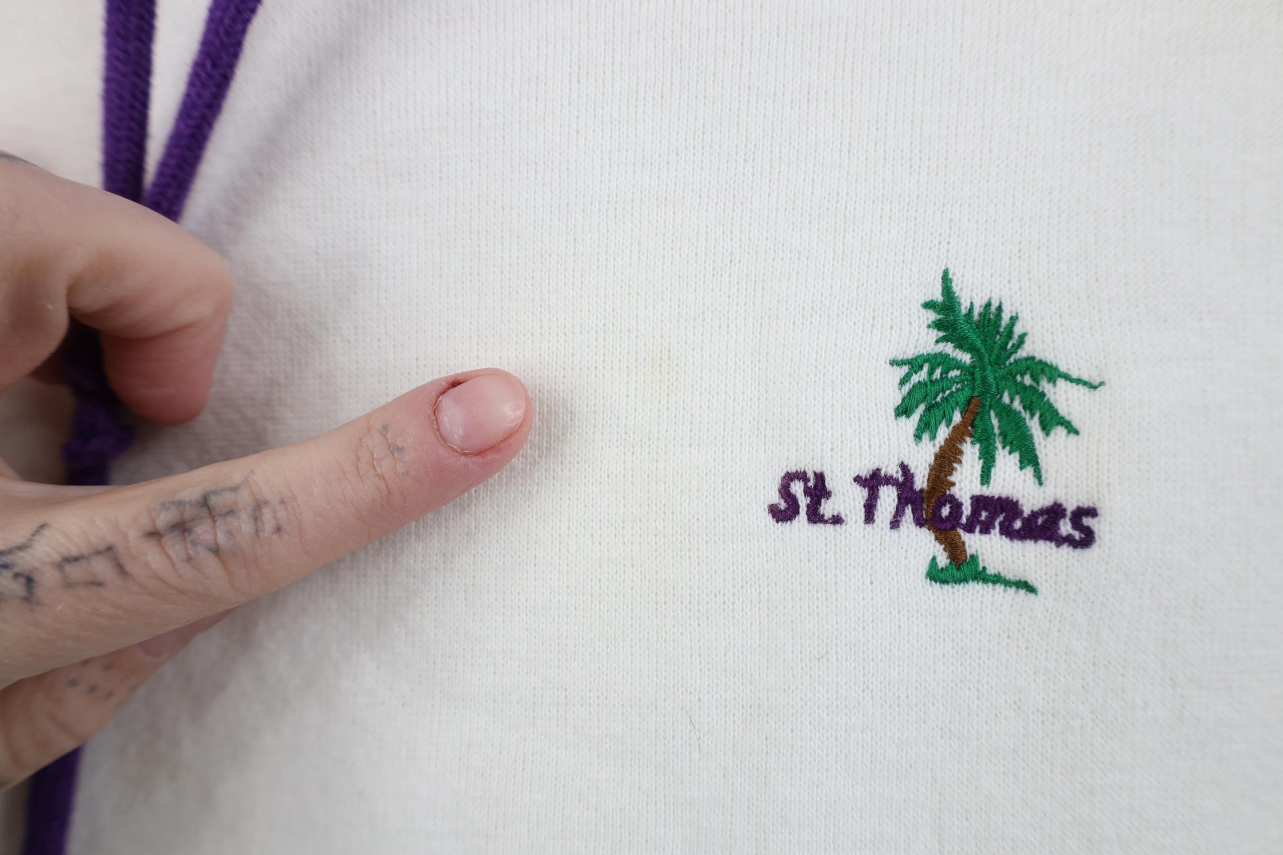 Russell Athletic Vintage 70s 80s Russell Athletic St Thomas Hoodie Sweatshirt Size L / US 10 / IT 46 - 5 Thumbnail