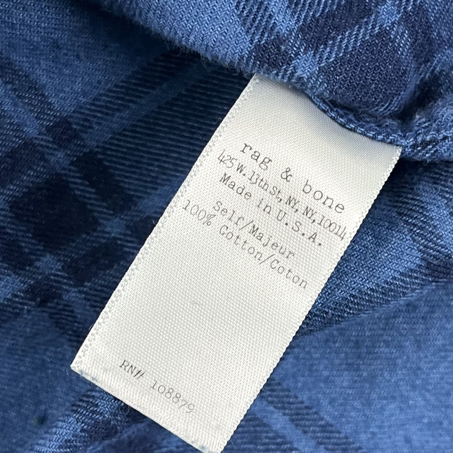 Rag & Bone RAG & BONE Shirt Womens Small Blue Plaid Flannel Snap Up Front Long Sleeve Top Size S / US 4 / IT 40 - 7 Thumbnail