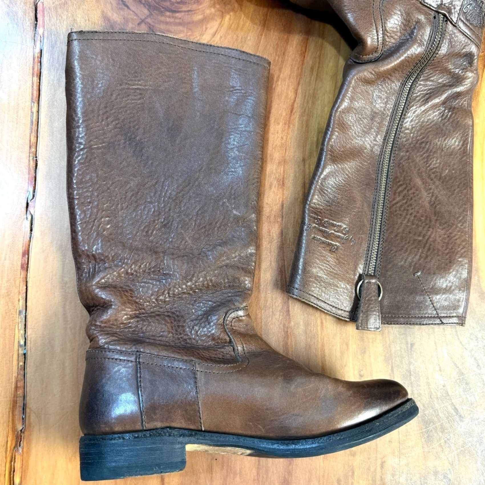 Vintage Blackstone Boots Leather 6 Lace Up Mid-Calf Combat Boot Brown 37 US 6 Women's Casual Winter Fall Spring Size US 7 / IT 37 - 5 Thumbnail