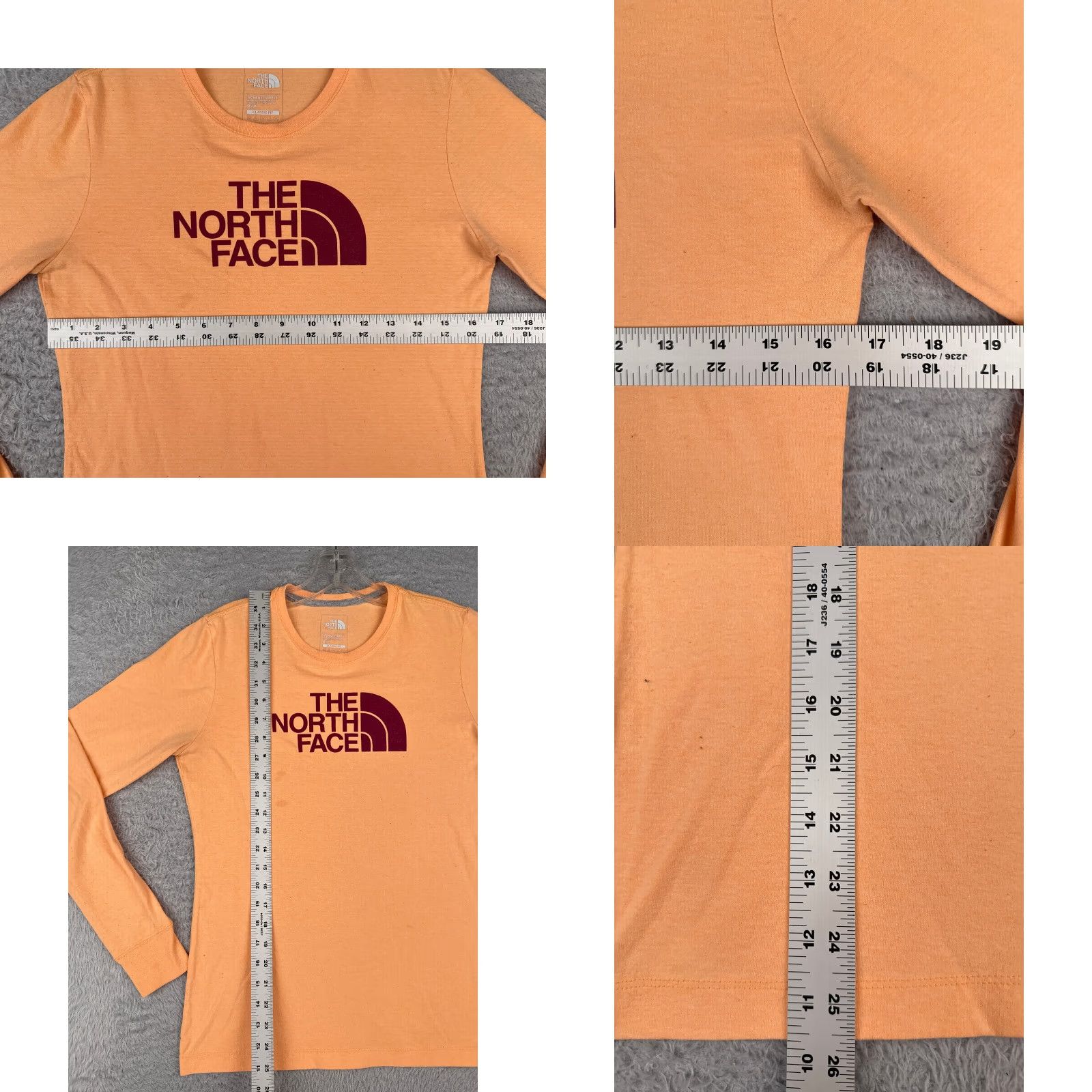 The North Face The North Face Shirt Women Small Petite Orange Long Sleeve Crew Poly Blend Size S / US 4 / IT 40 - 8 Thumbnail