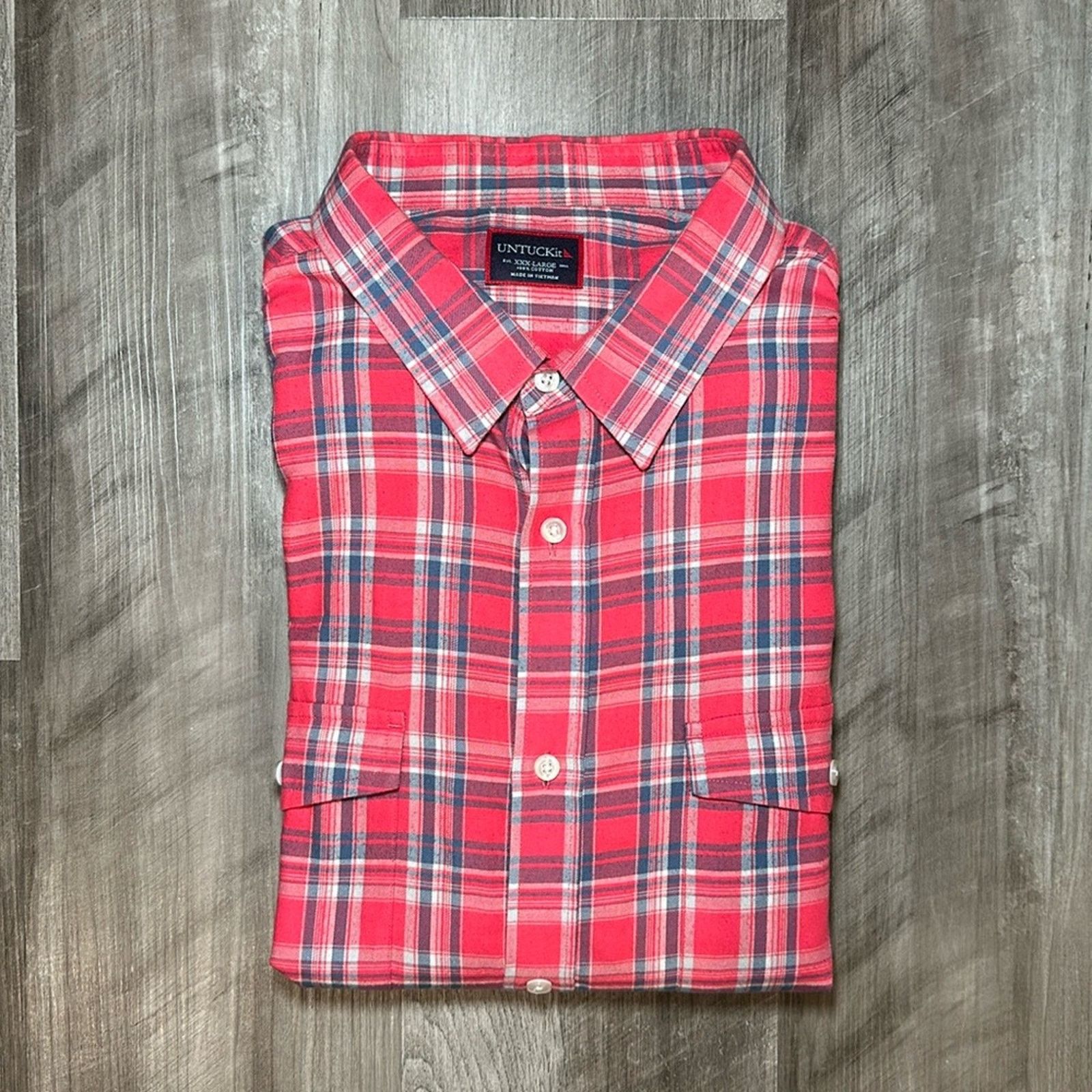 UNTUCKit Untuckit Light Flannel Long Sleeve Button Down - 3XL Size US XXL / EU 58 / 5 - 1 Thumbnail