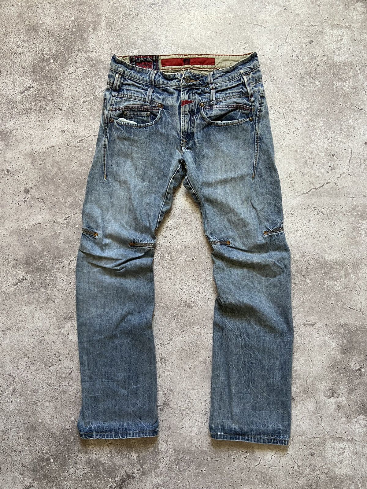 Japanese Brand Marithe Francois Girbaud Jeans Faded Blue Denim Size US 30 / EU 46 - 1 Thumbnail