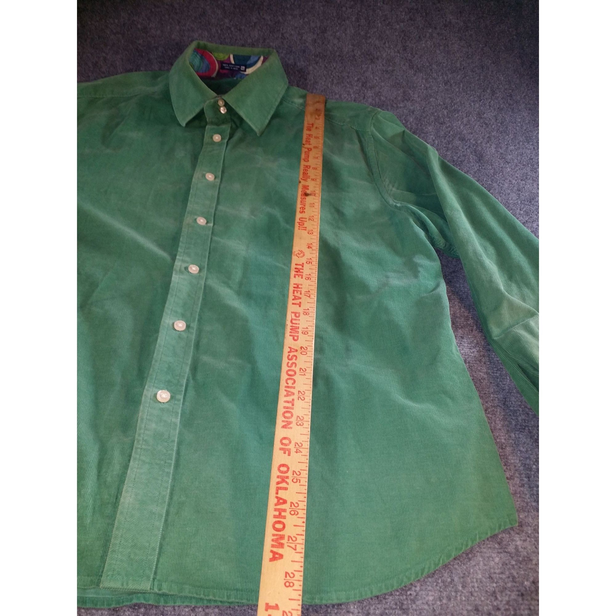 Robert Graham Robert Graham Corduroy Button Up Shirt Men Sz XL Green Desig Size US XL / EU 56 / 4 - 3 Thumbnail