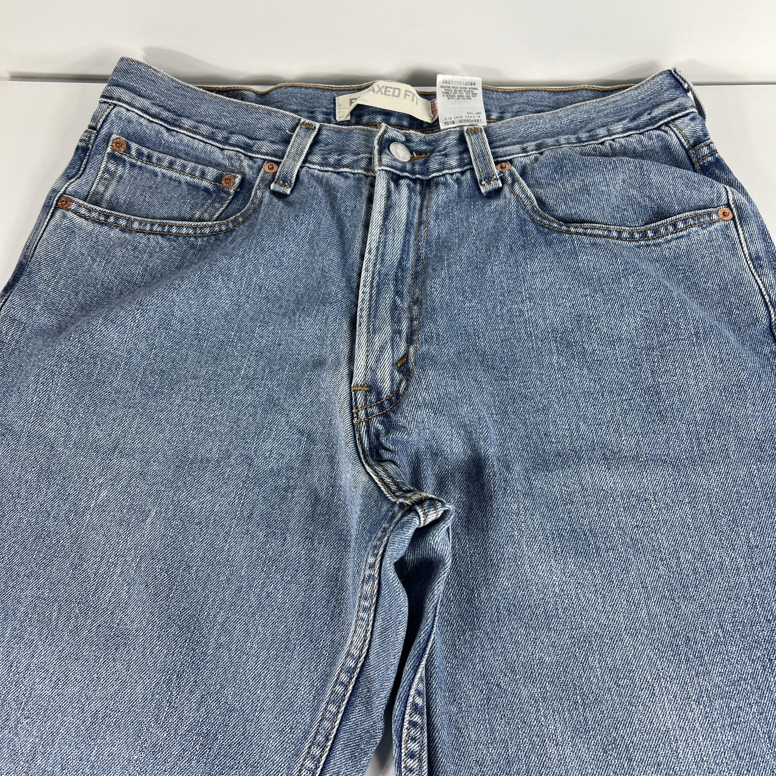 Levi's Y2K Levi's Jeans 550 Relaxed Fit Blue Faded Cotton Denim Size US 33 - 3 Thumbnail