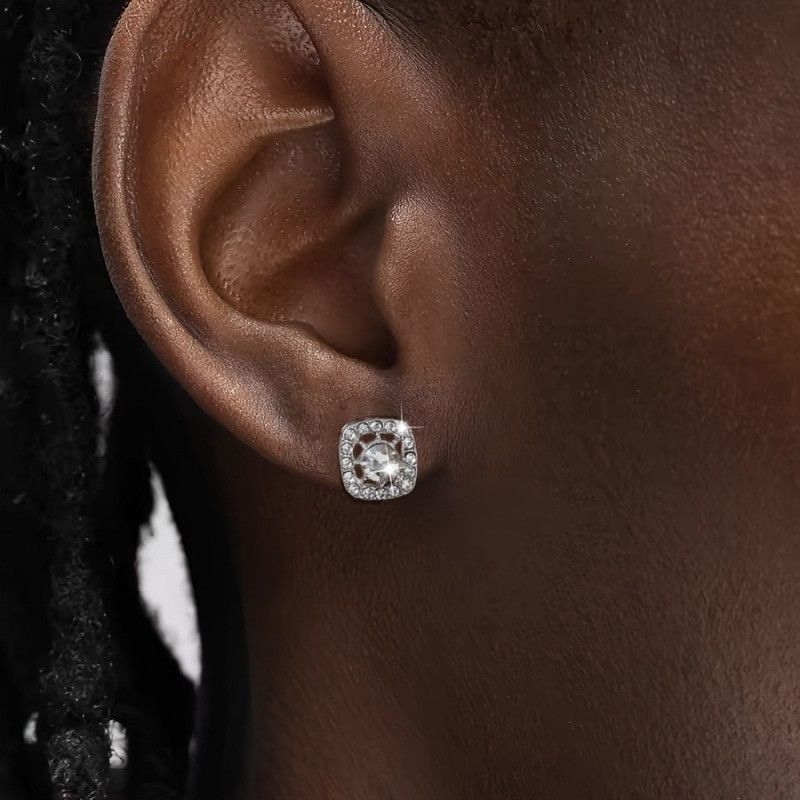 Jewelry Dark Earrings One Pairs Chrome Jewelry Size ONE SIZE - 1 Thumbnail