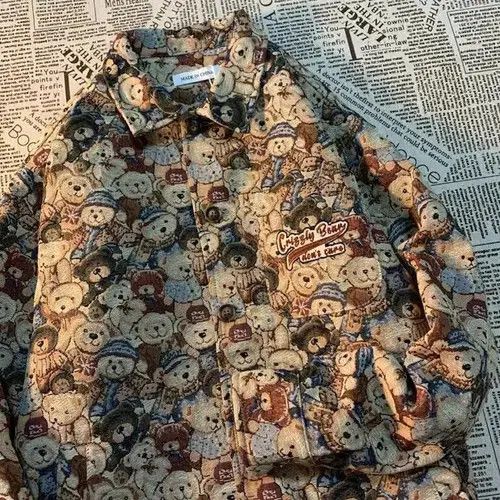 Designer Korean coach jacket with bears loose oversize Size US XL / EU 56 / 4 - 1 Thumbnail