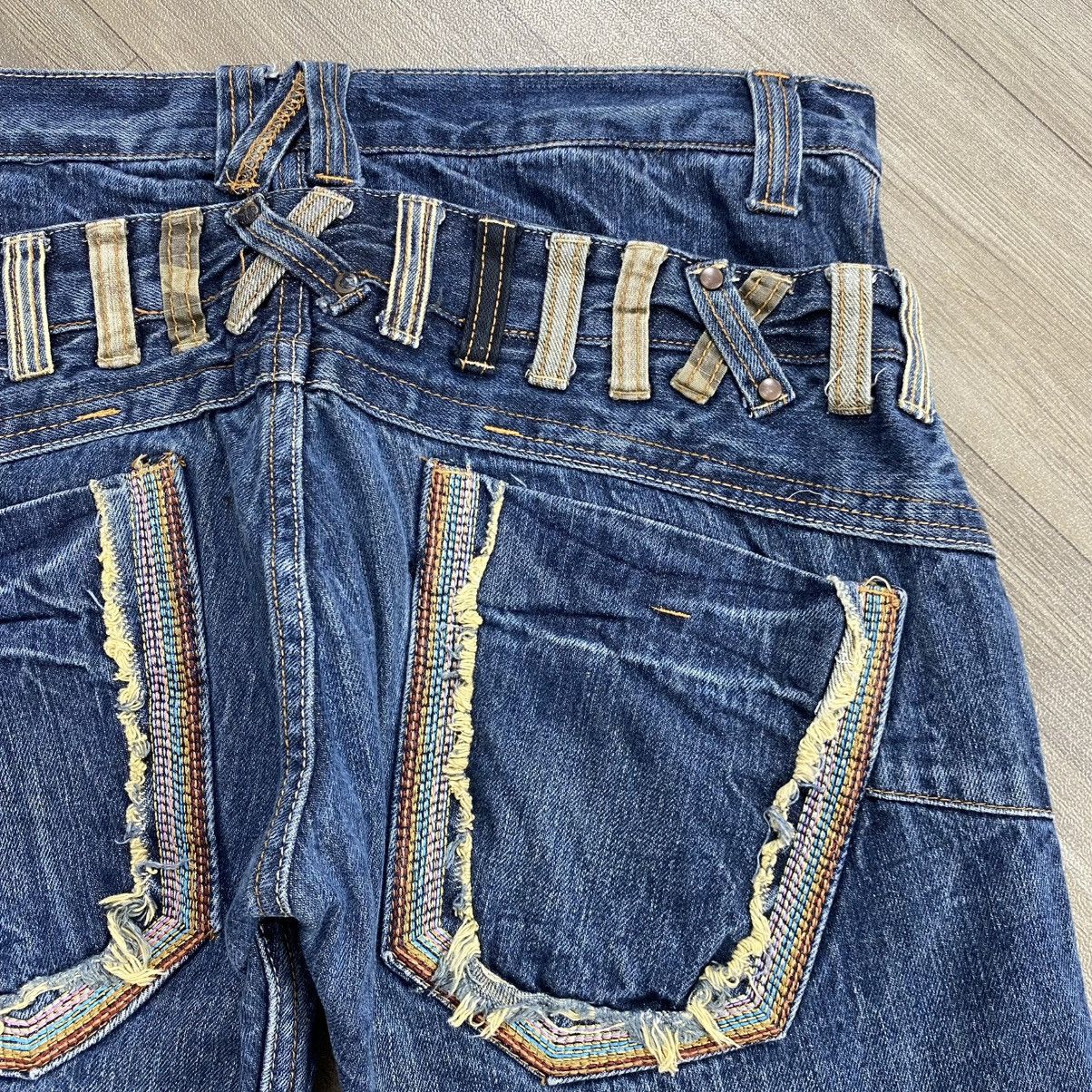 Japanese Brand 2000s Breathmint Double Waist Faded Beauty Beast Lgb Jeans Size US 32 / EU 48 - 5 Thumbnail