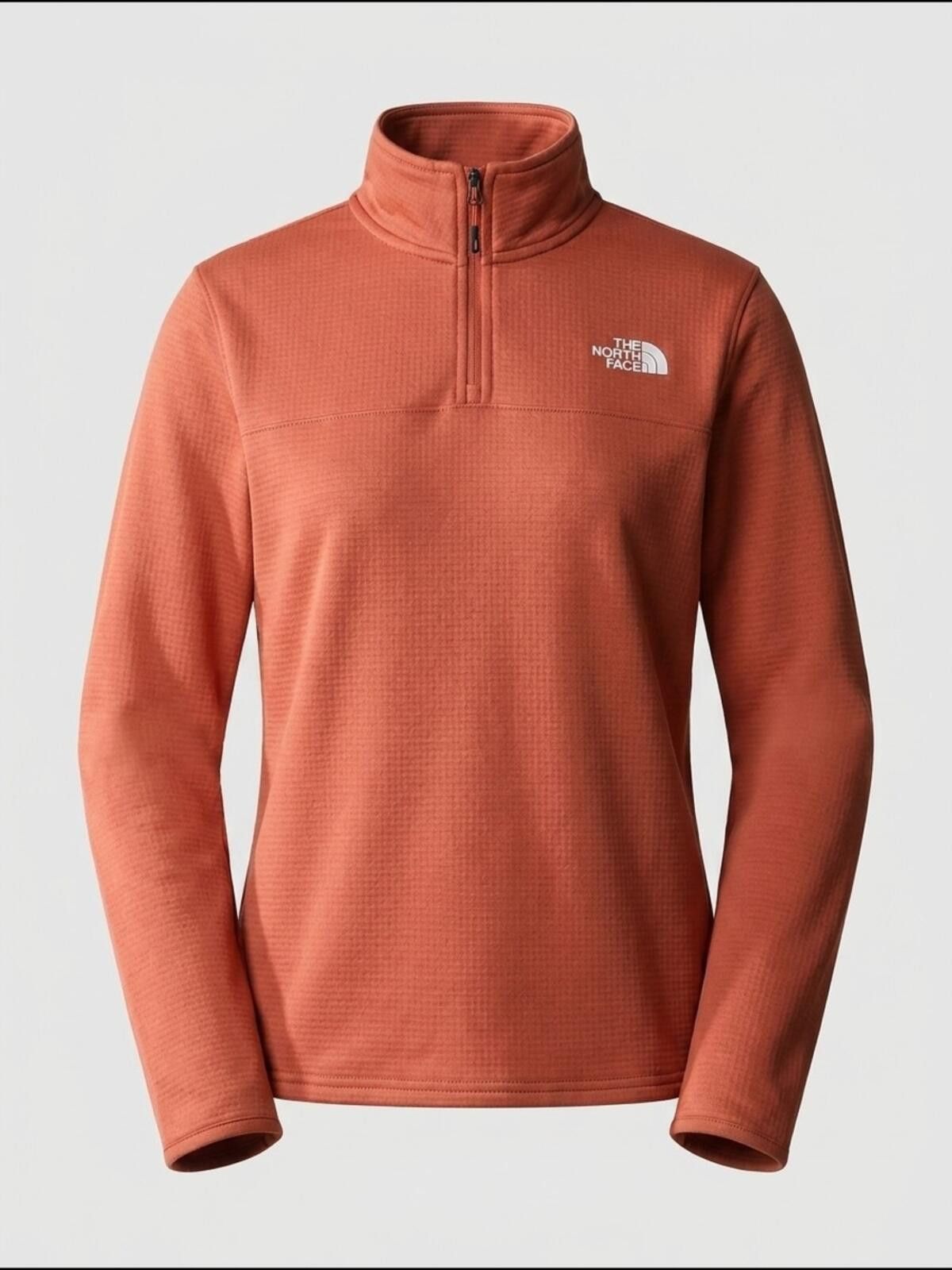 The North Face The North Face Women's Pullover Quarter-Zip Sweater - Rust Size L / US 10 / IT 46 - 1 Thumbnail