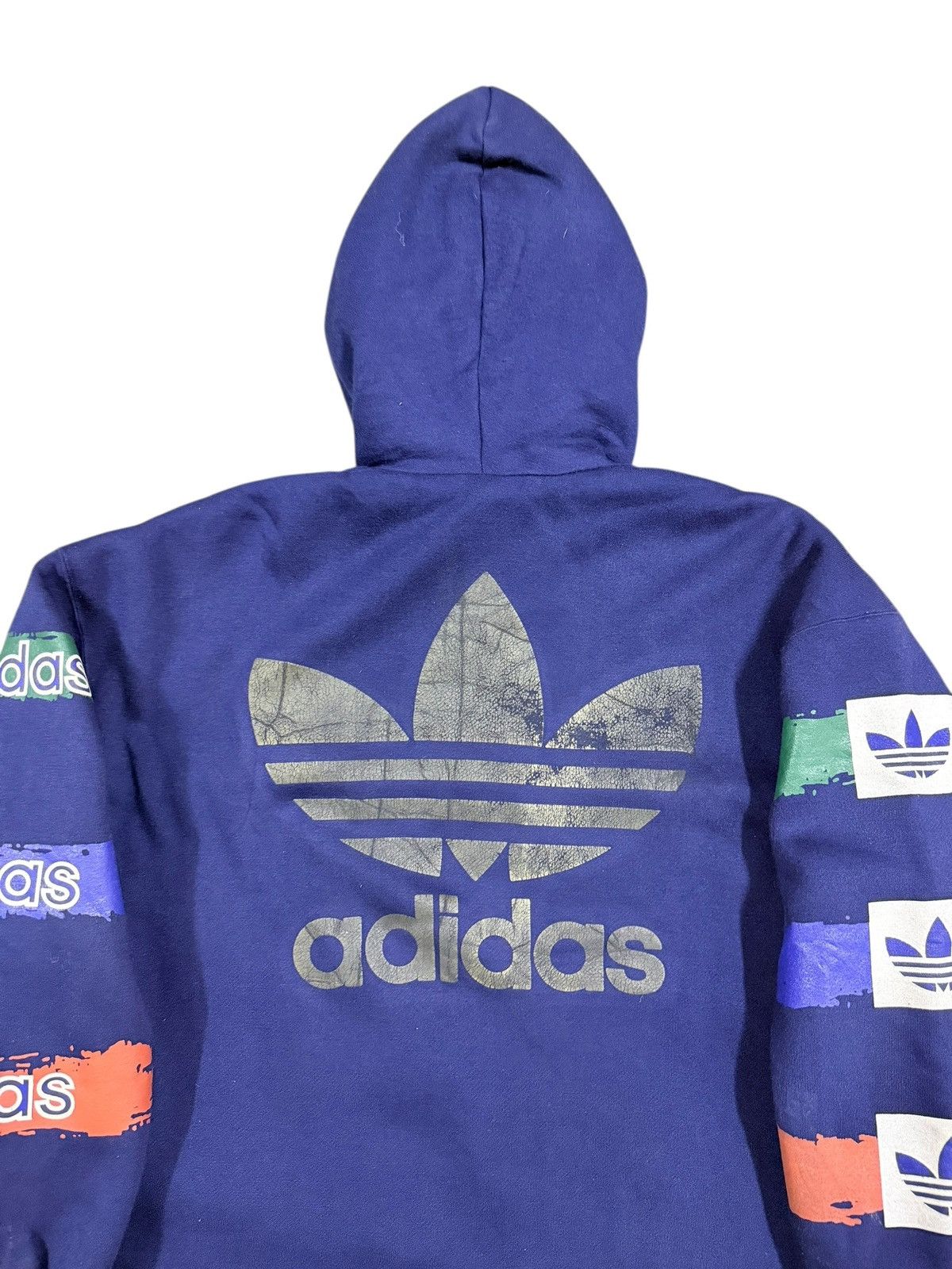 Adidas Vtg🌟Adidas Big Logo Sherpa Inner Hoodies Zipper Jacket Size US M / EU 48-50 / 2 - 12 Thumbnail
