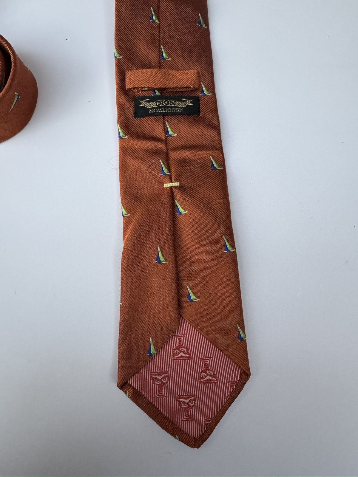 Vintage Sail Boat Printed Jacquard Tie | C.K. Thomas Size ONE SIZE - 4 Thumbnail