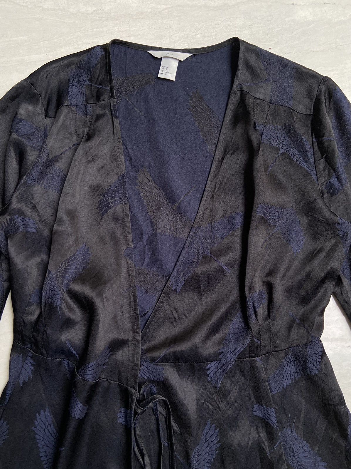 H&M H&M Black Kimono Bird Pattern Size US XS / EU 42 / 0 - 11 Thumbnail