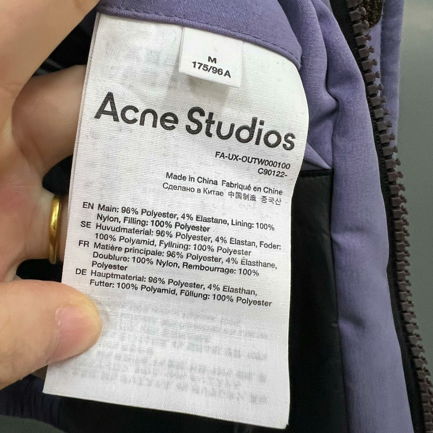 Acne Studios Acne Studios Purple Logo Embroidered Jacket Size US M / EU 48-50 / 2 - 4 Thumbnail