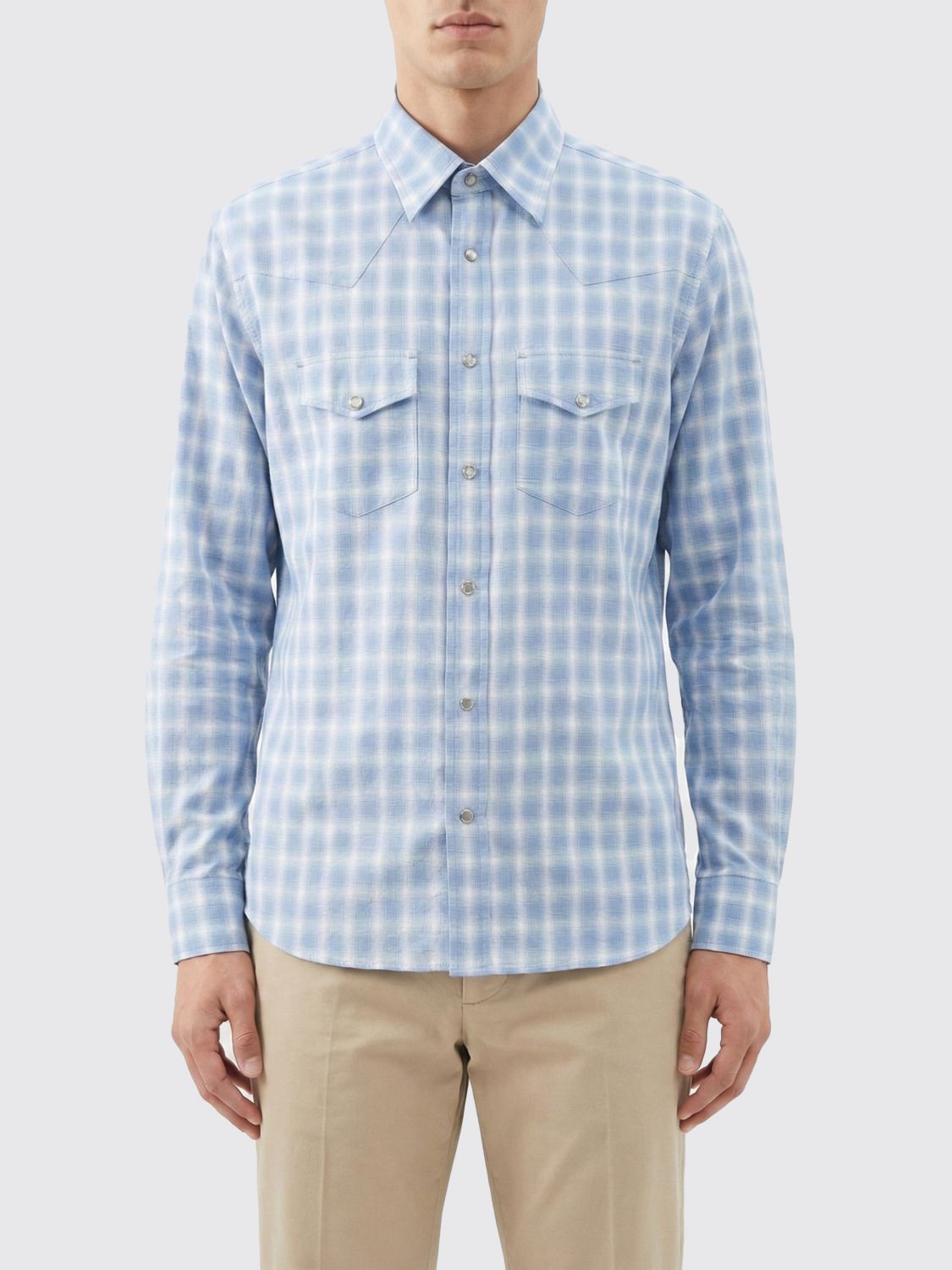 Tom Ford Tom Ford Shirt Men Blue Size US XXS / EU 40 - 1 Thumbnail
