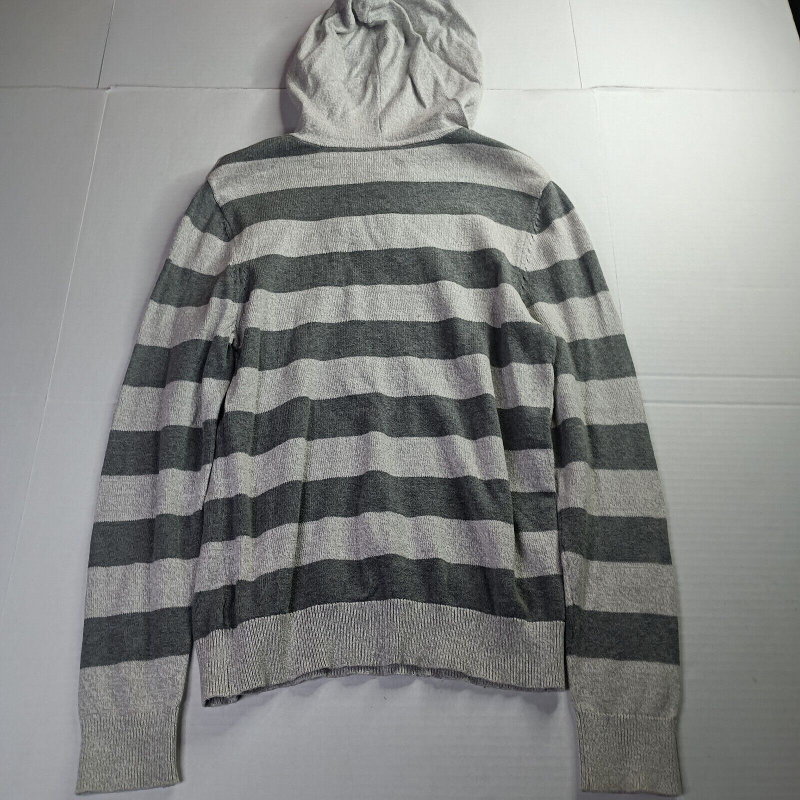 Express Express Pullover Hoodie Sweater Men's S Small Gray Striped Size US S / EU 44-46 / 1 - 8 Thumbnail