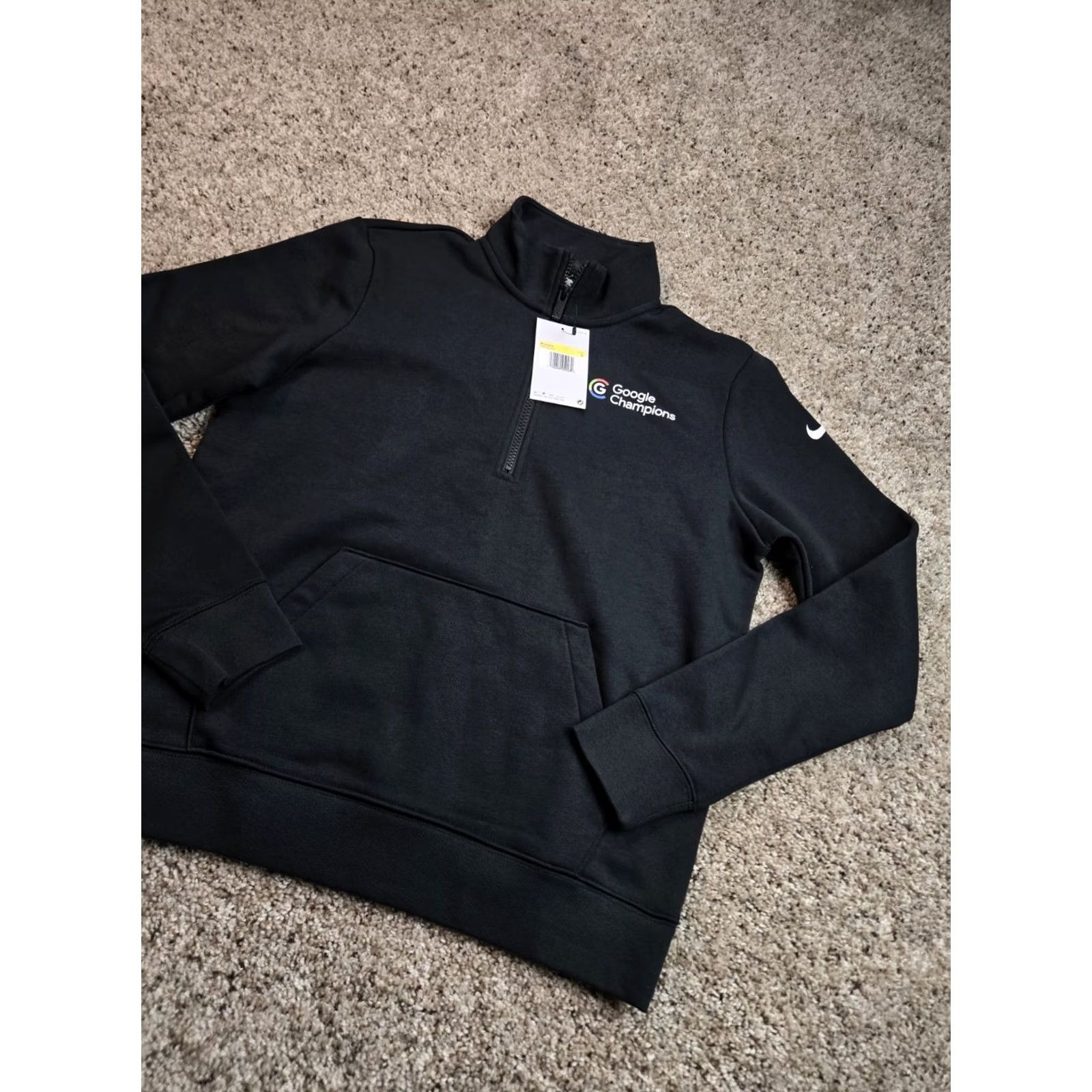 Nike VINTAGE Nike Golf Pullover Womens Small Black 1/4 Zip Mock Neck NWT Size S / US 4 / IT 40 - 2 Thumbnail