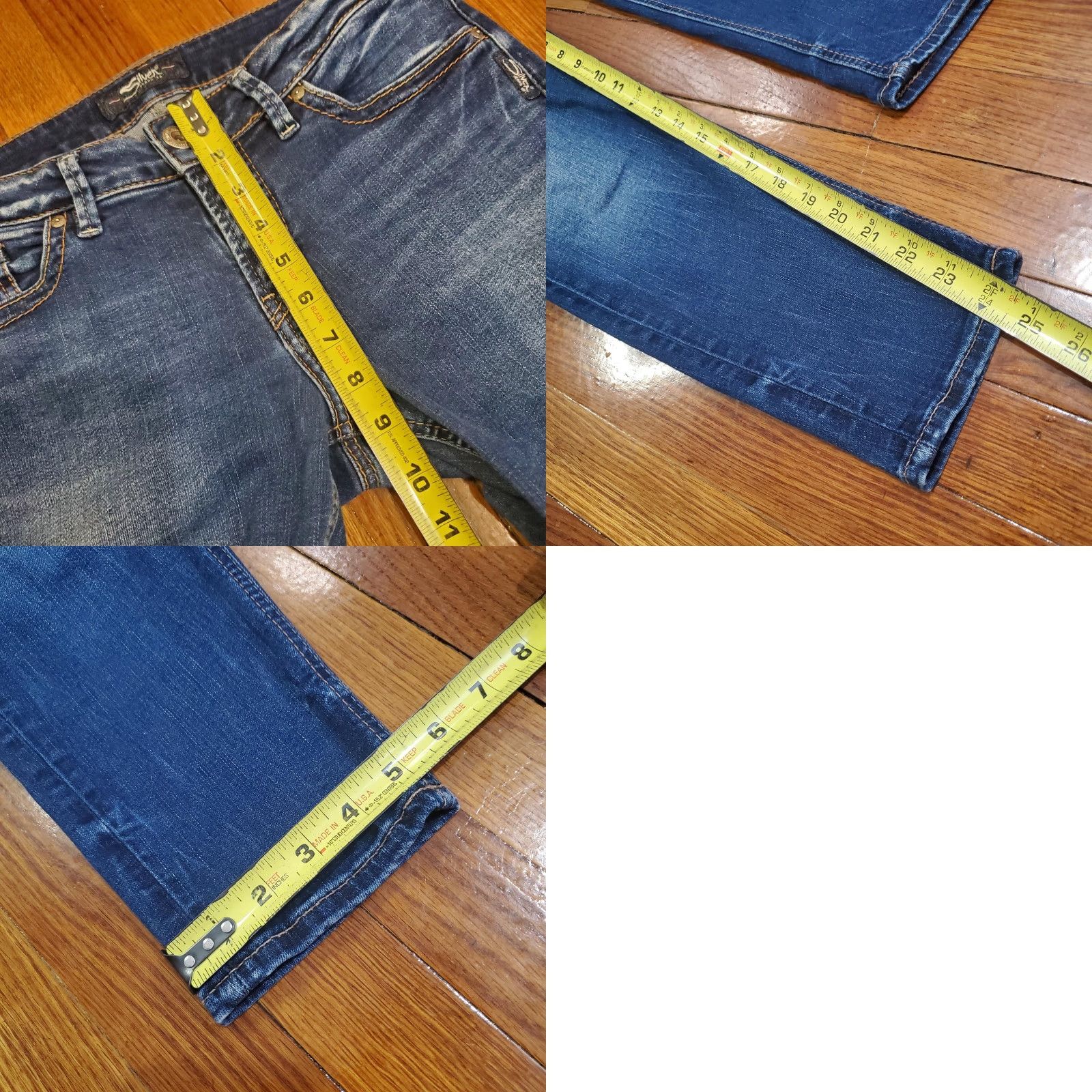 Silver Jeans Co. Silver Jeans Suki Skinny Crop Jeans Womens 29x25 Blue Mid Rise Stretch Denim Size 29" - 9 Thumbnail