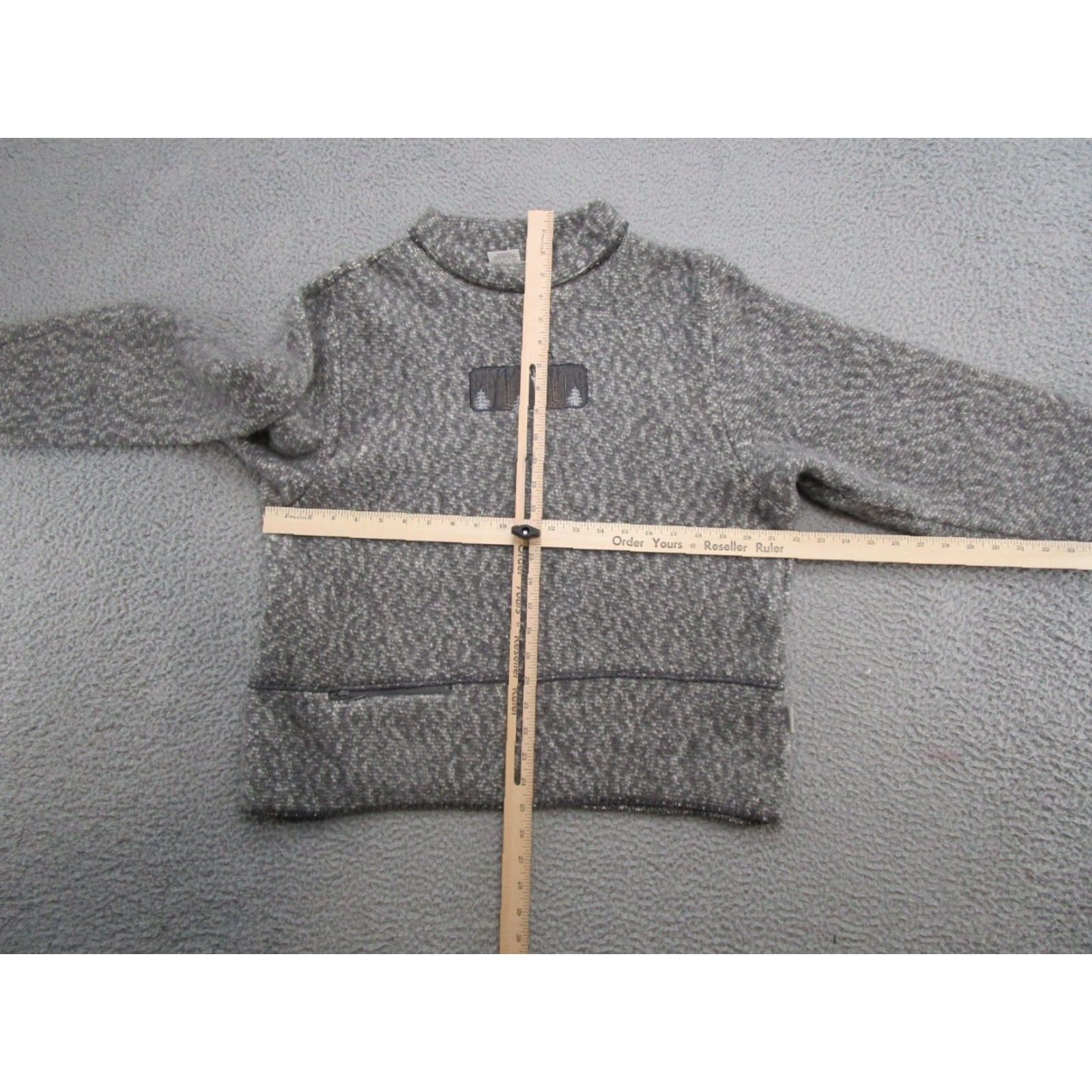 Vintage Artisans Women's Pullover Zip Pocket Embroidered Logo Sweater L Gray USA Made NEW Size L / US 10 / IT 46 - 7 Thumbnail