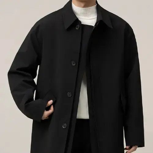Other Classic Black Coat - Minimalist Style Size US M / EU 48-50 / 2 - 3 Thumbnail