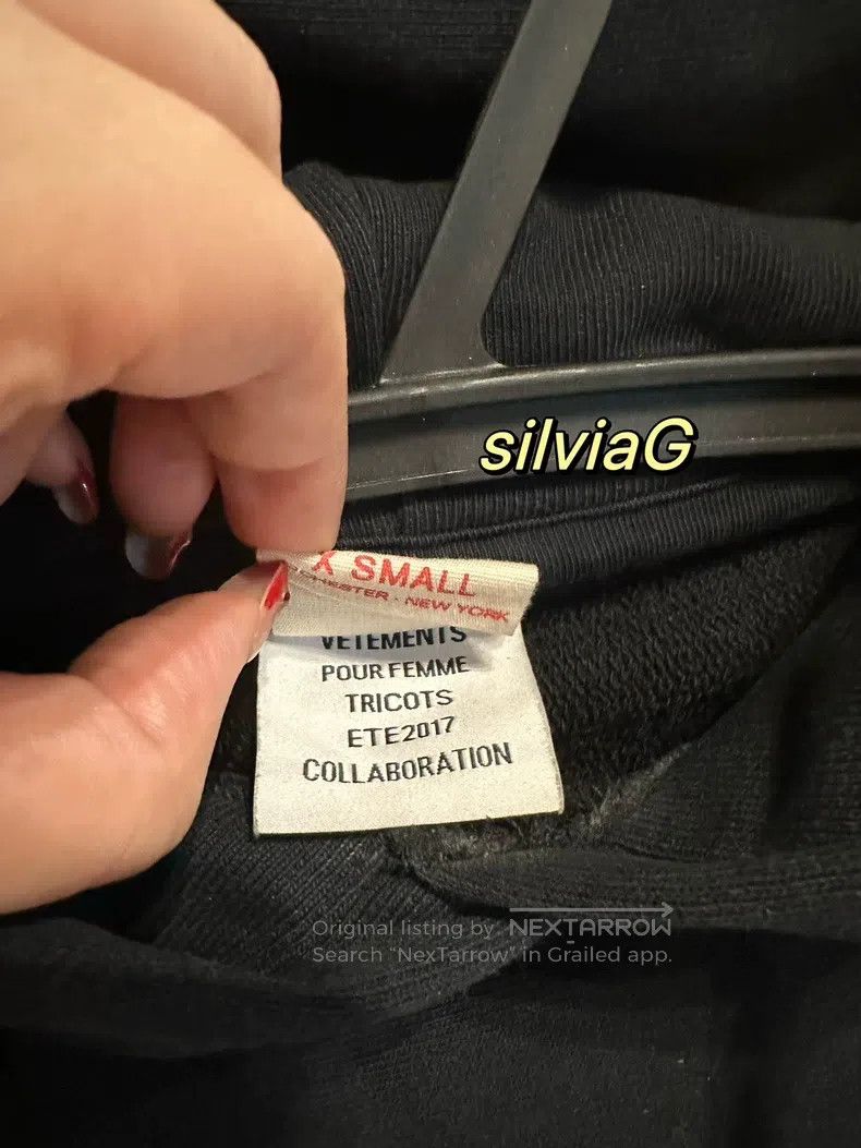 Vetements Vetements Black Ribbon Hoodie Size US XS / EU 42 / 0 - 4 Thumbnail