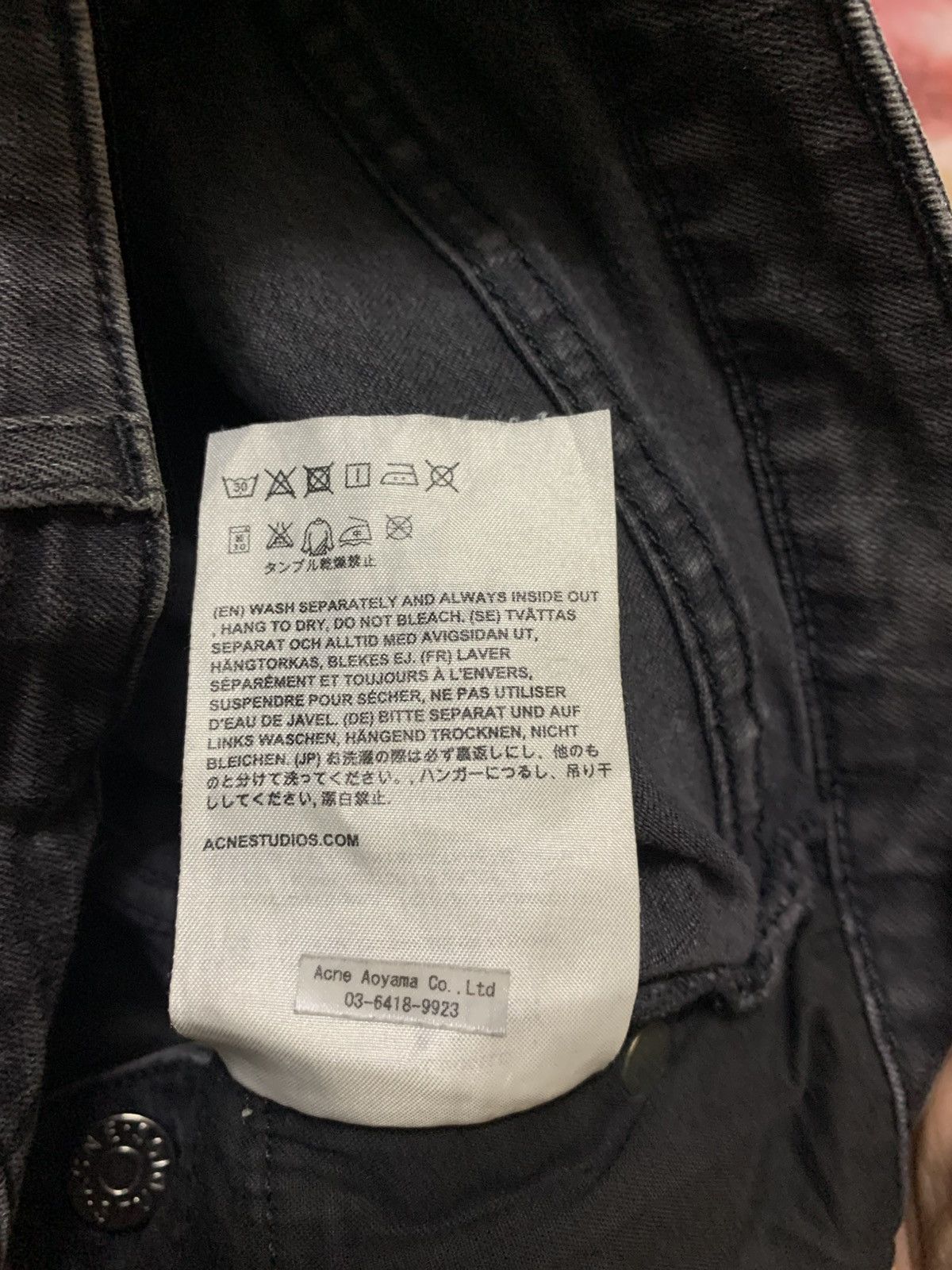 Acne Studios Acne Washed Skinny 5 Pistol Blk Denim Pants Size 24" / US 00 / IT 34 - 7 Thumbnail