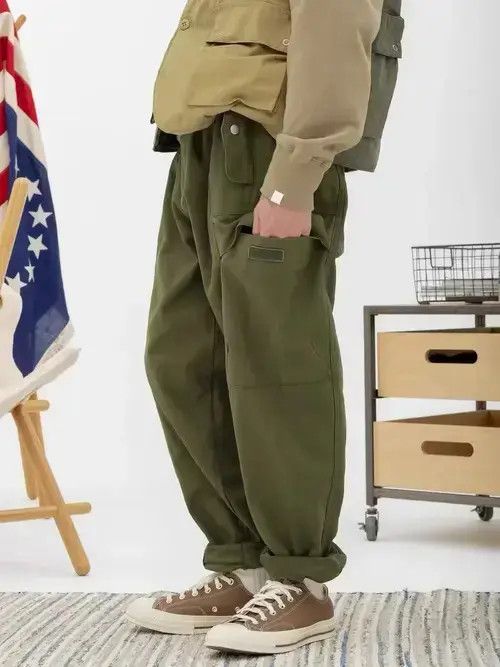 Japanese Brand × Jean 21SS Indigo Union Japan Green Multi Pocket Worker Pants Size US 32 / EU 48 - 1 Thumbnail