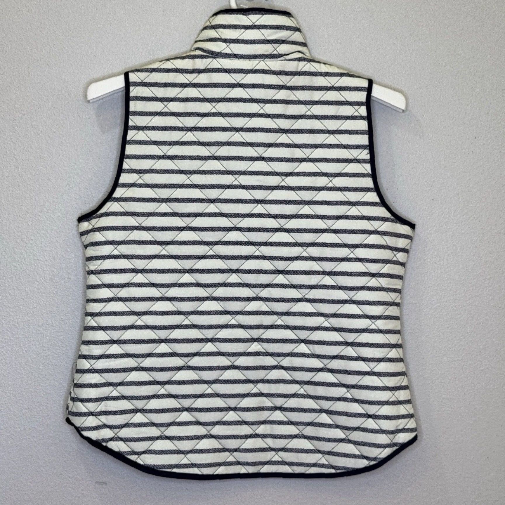 Vintage VINTAGE Cambridge Dry Goods Quilted Vest Womens XL Blue Stripe Full Zip Pockets NEW Size XL / US 12-14 / IT 48-50 - 4 Thumbnail