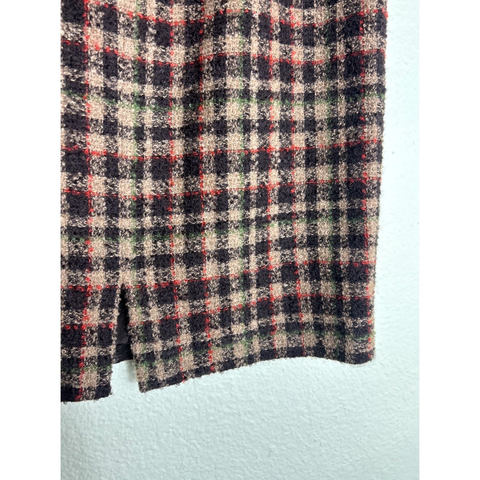 Pendleton VINTAGE Pendleton Wool & Mohair Plaid Skirt Petite Sz 14 Flat Front Lined 36x23 Size 36" / US 14 / IT 50 - 7 Thumbnail