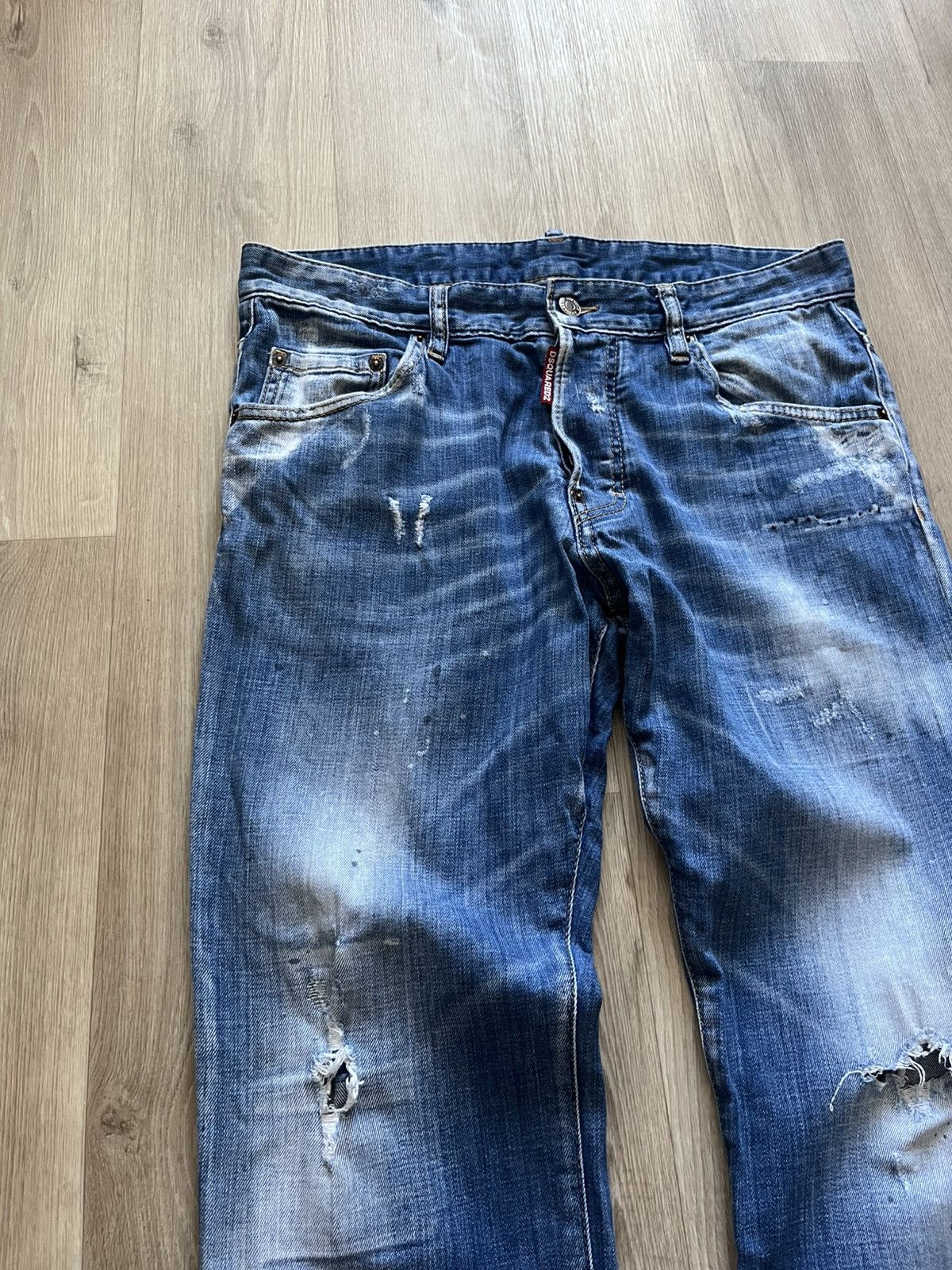 Dsquared2 Dsquared2 Denim Blue Distressed Jeans Size US 32 / EU 48 - 5 Thumbnail