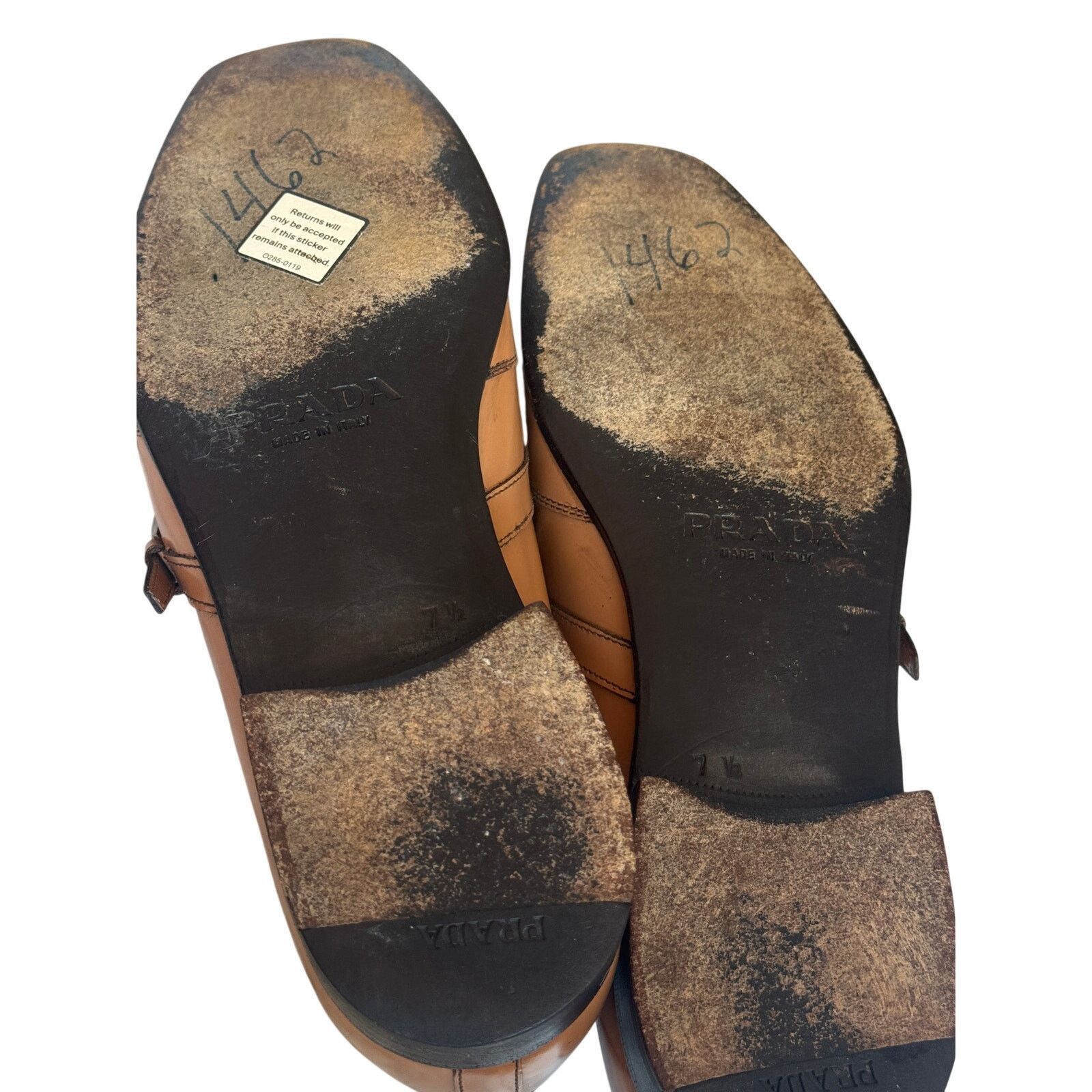Prada Prada Light Brown Patent Leather Dress Loafers Size US 8.5 / EU 41-42 - 4 Thumbnail