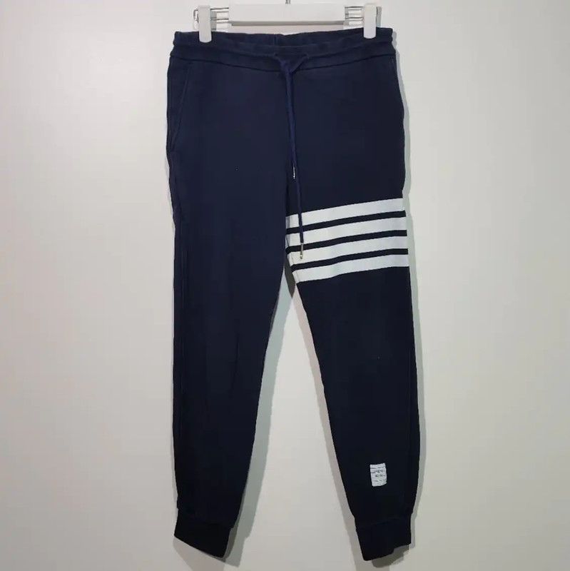 Thom Browne Thom Browne Navy Cotton Casual Pants for Women 0089 Size 25" / US 0 / IT 36 - 1 Thumbnail